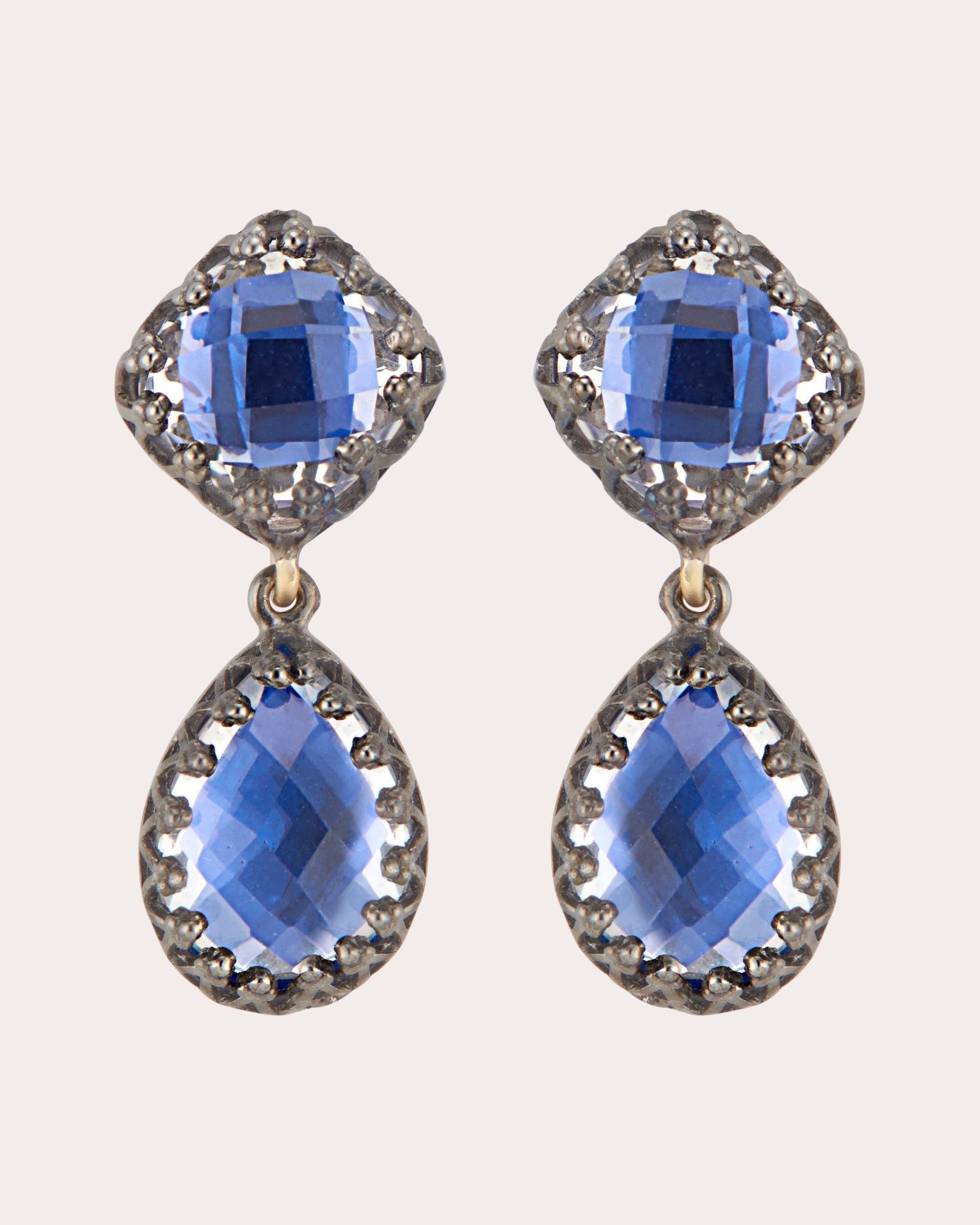 Indigo Foil Small Jane Drop Earrings