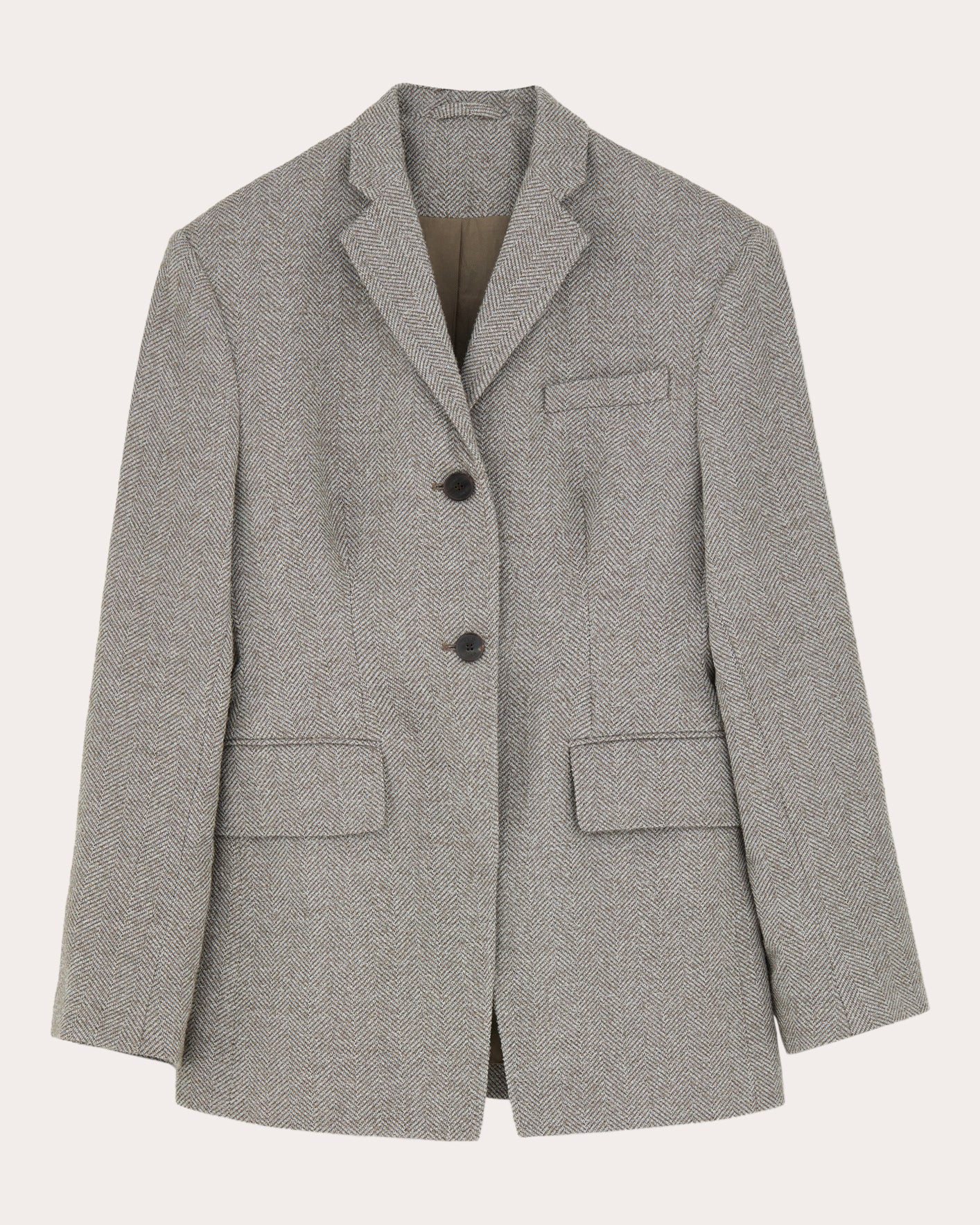 Joam Herringbone Wool-Blend Blazer