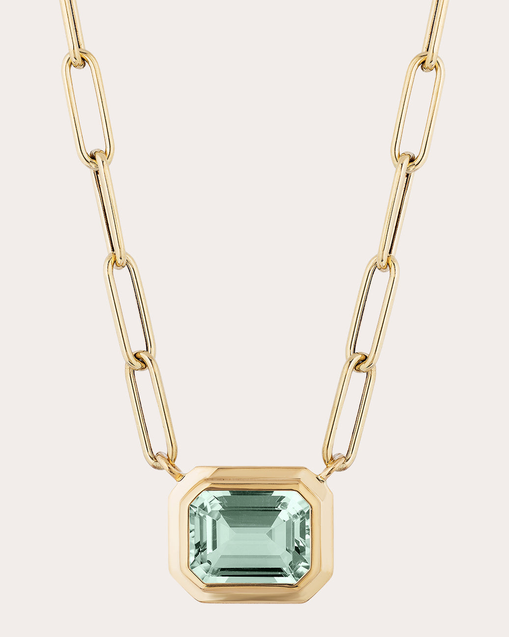 Manhattan 18K Gold Prasiolite Pendant Necklace