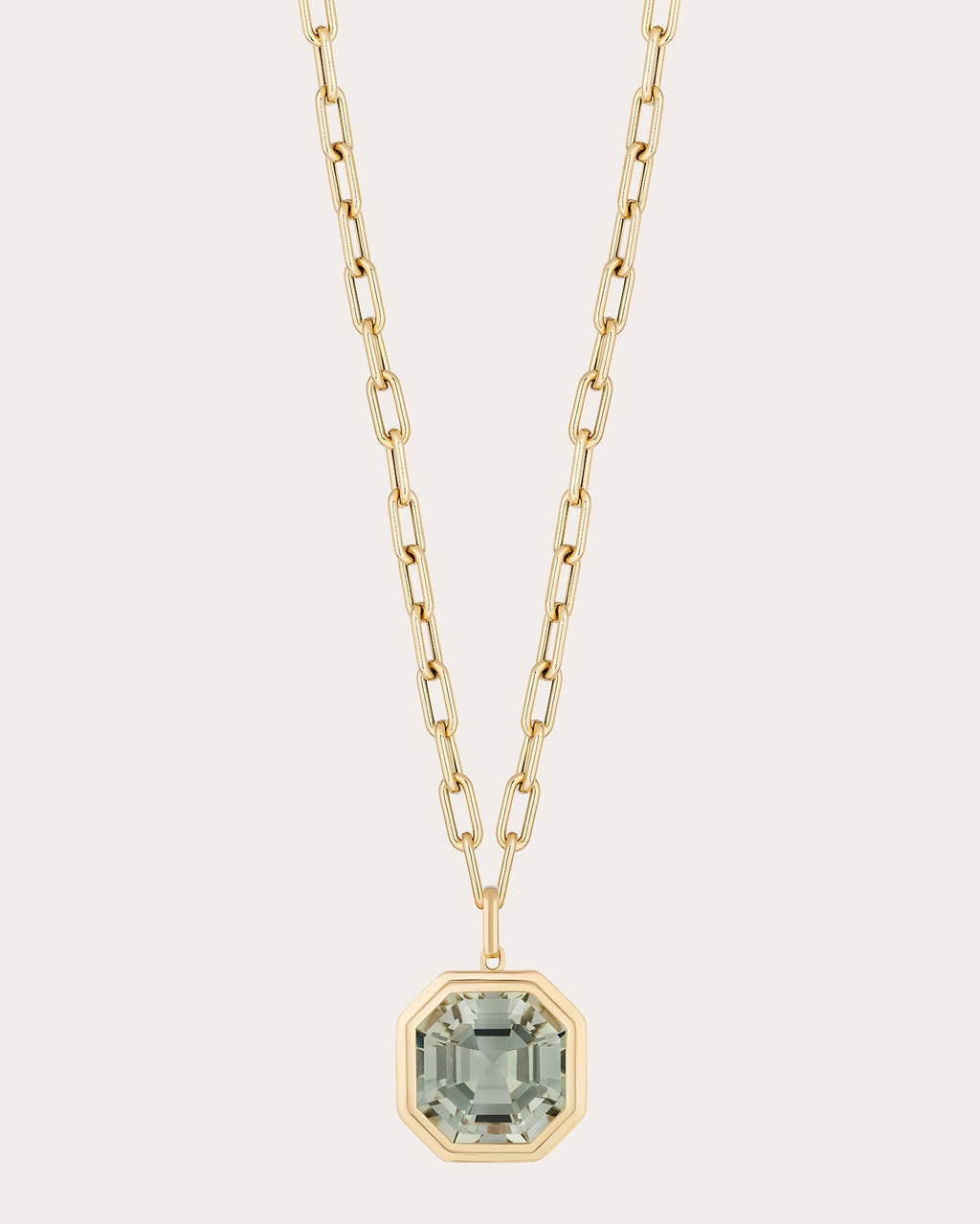 Manhattan 18K Gold Prasiolite Pendant Necklace