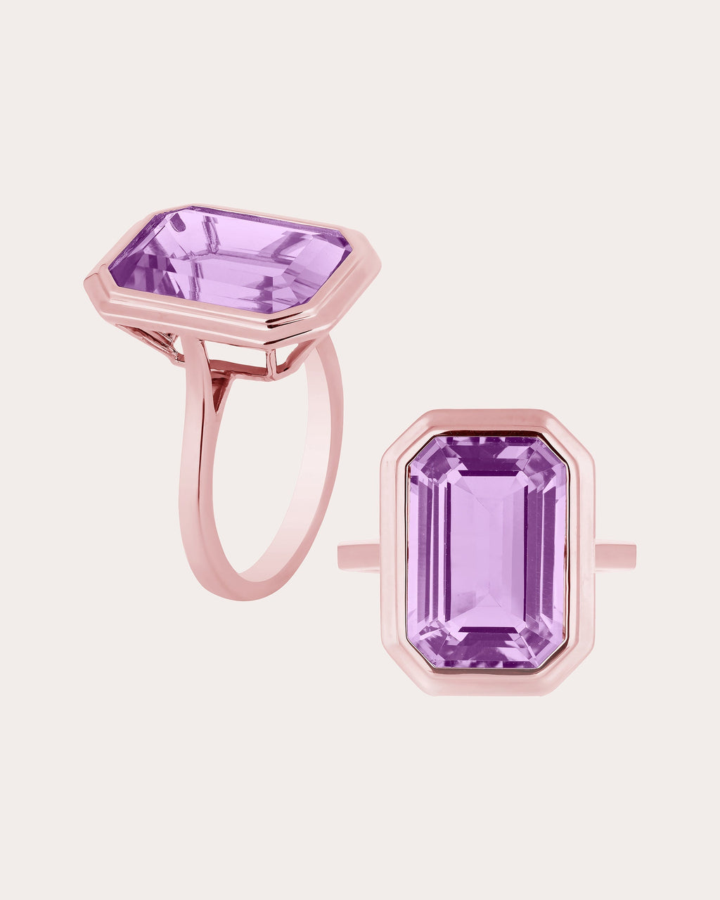 Manhattan 18K Rose Gold Lavender Amethyst Ring