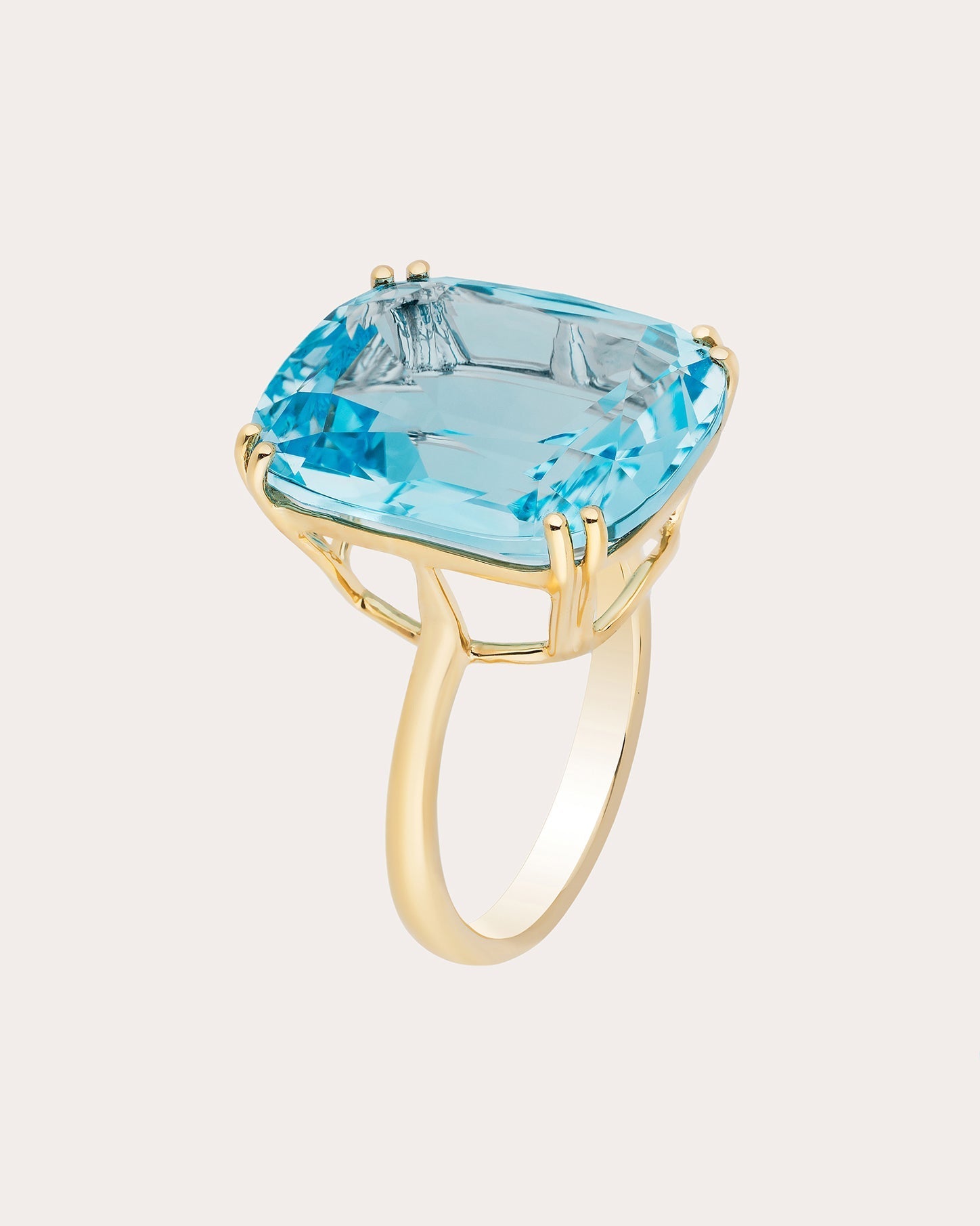 Gossip 18K Gold Blue Topaz Ring