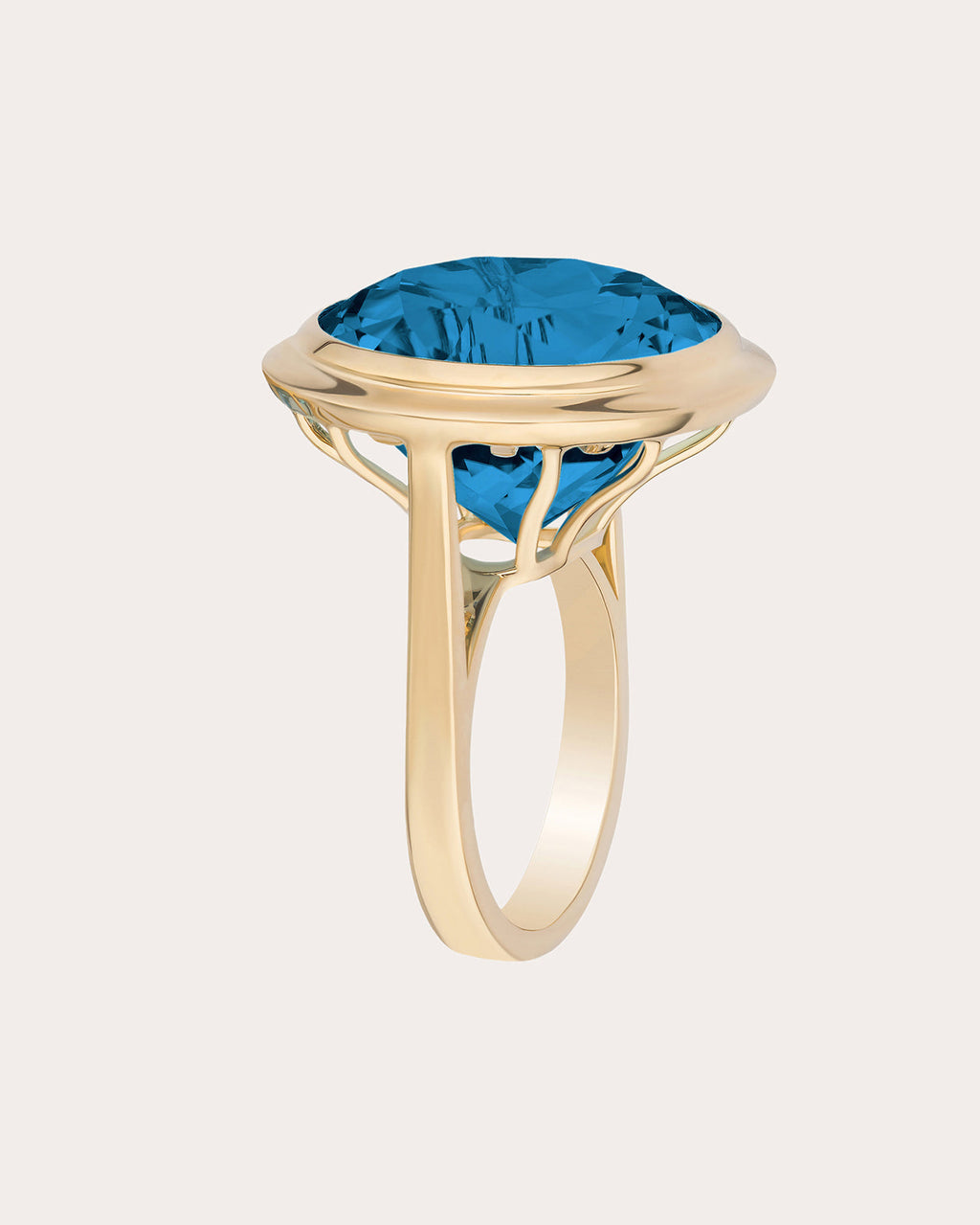 Manhattan 18K Gold London Blue Topaz Ring