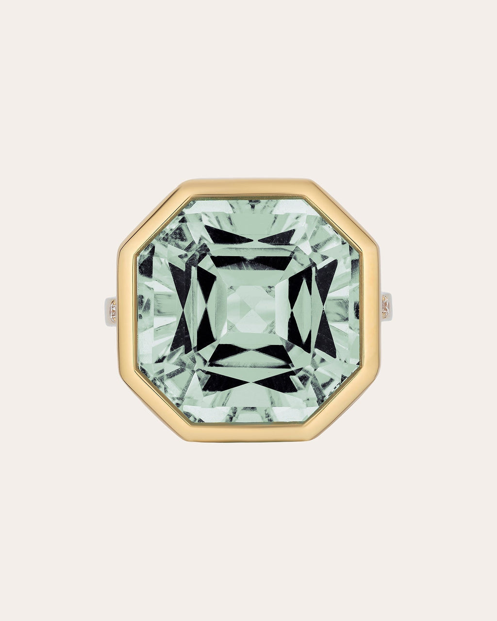 Gossip 18K Gold Prasiolite and Diamond Ring