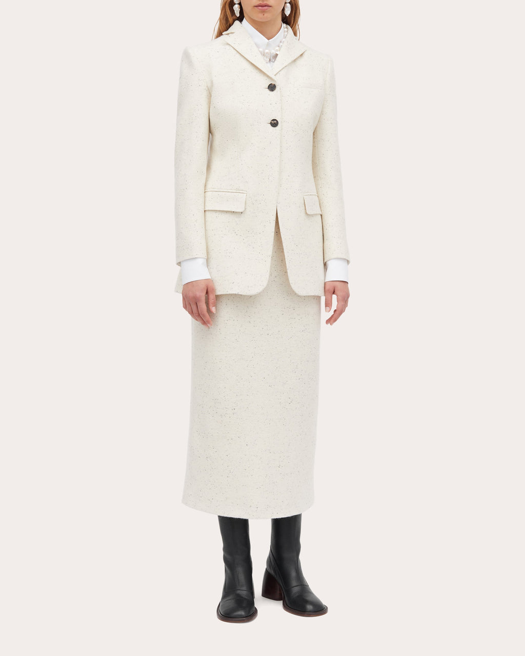 Jemina Wool-Blend Dupioni Blazer