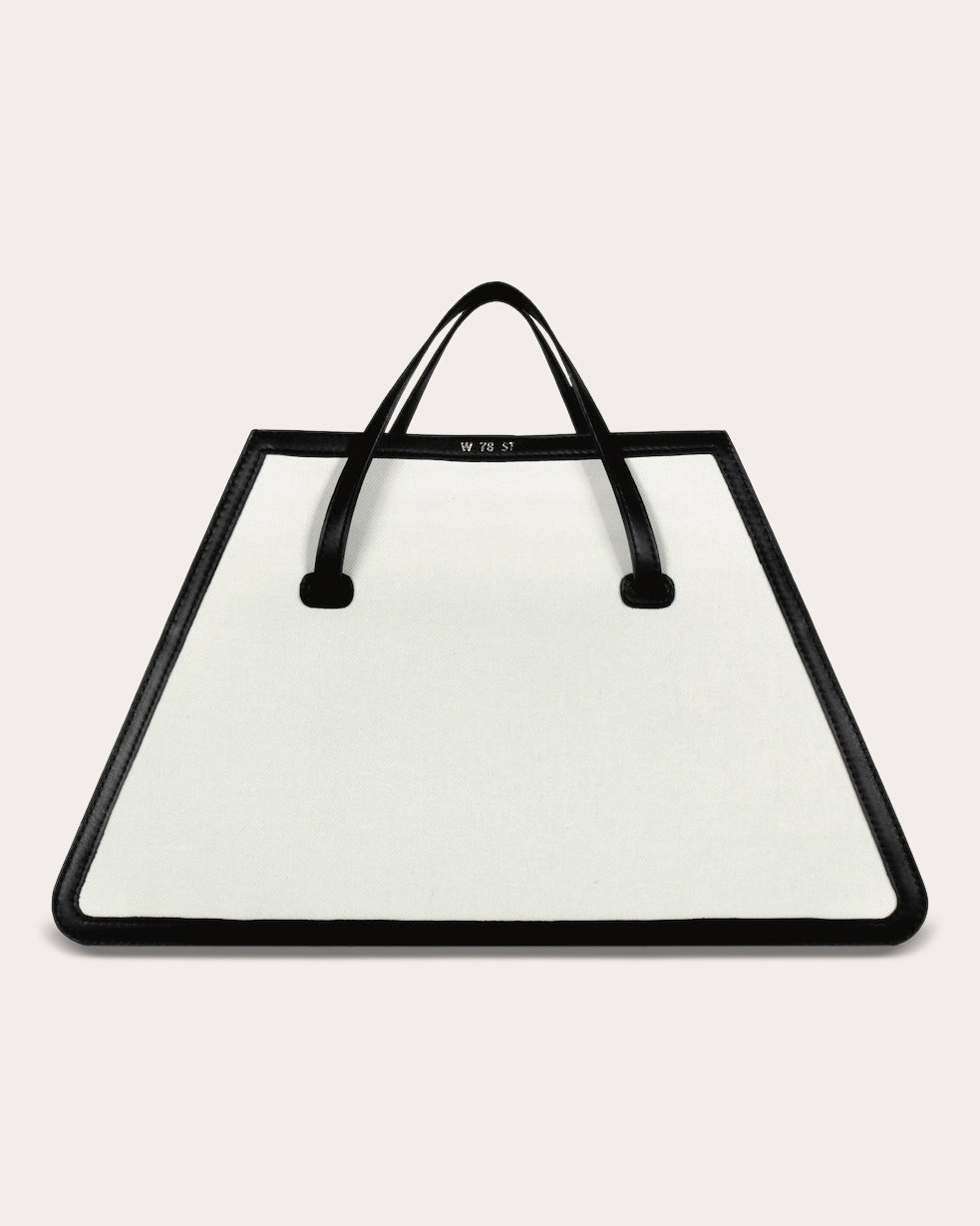 The Jolie Leather-Trimmed Canvas Shoulder Bag