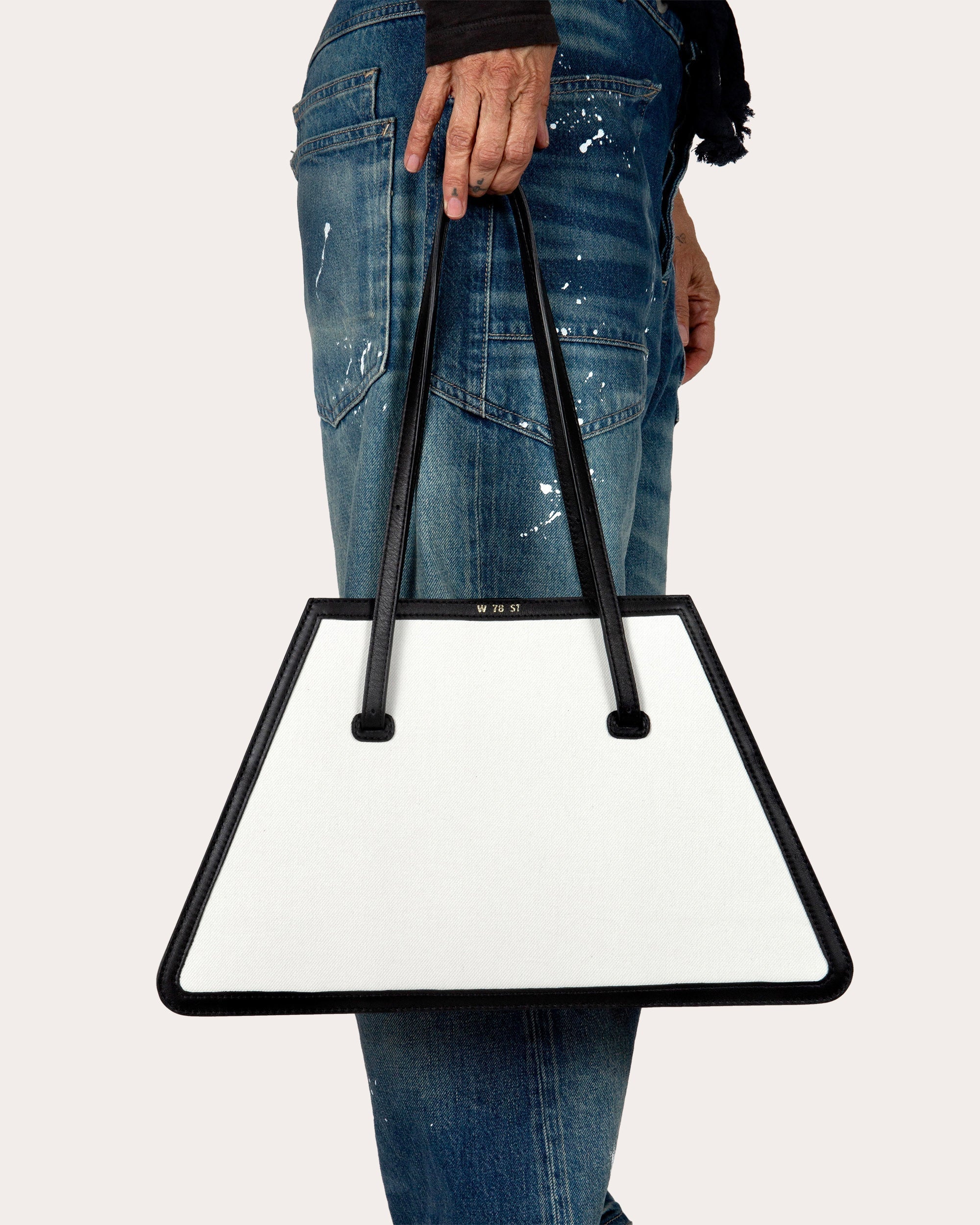 The Jolie Leather-Trimmed Canvas Shoulder Bag
