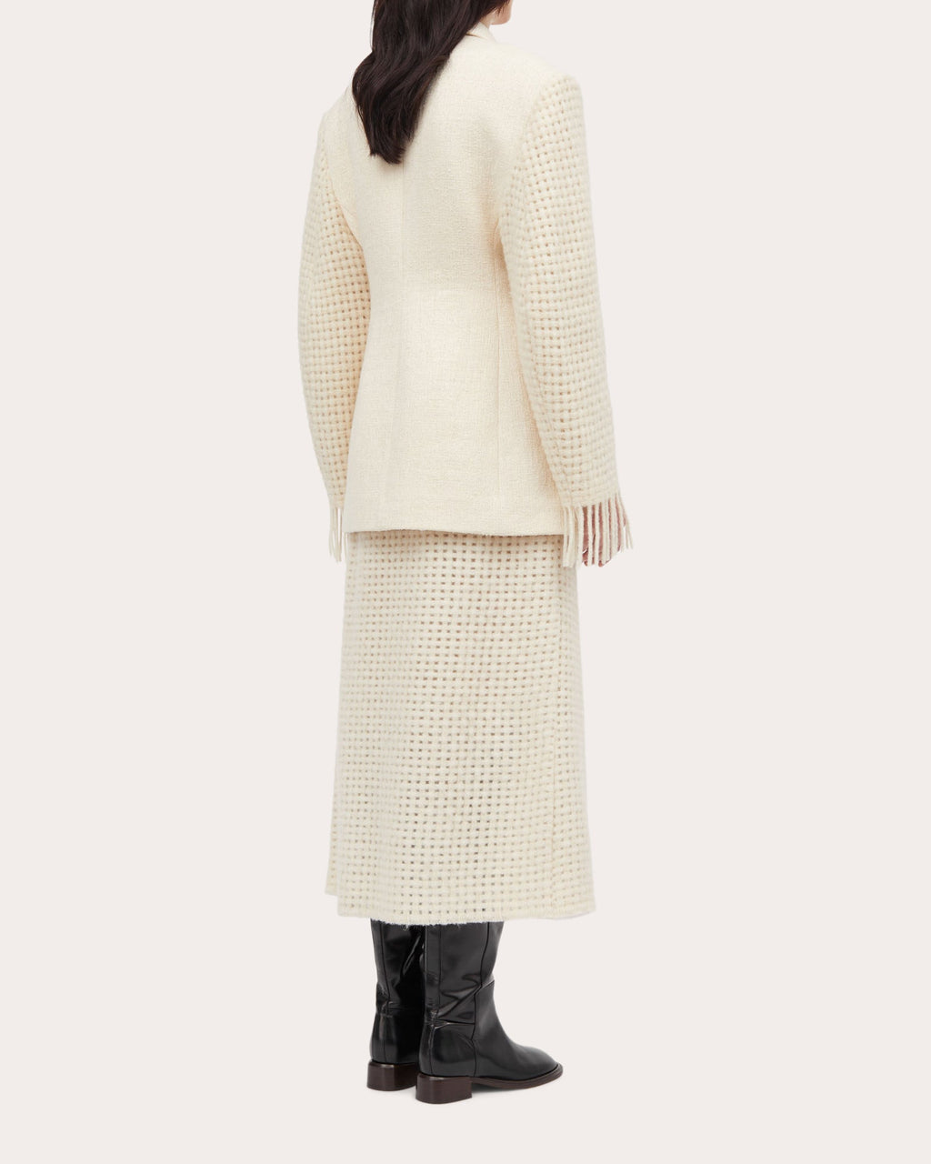 Juka Atelier Fringed Alpaca-Blend Blazer