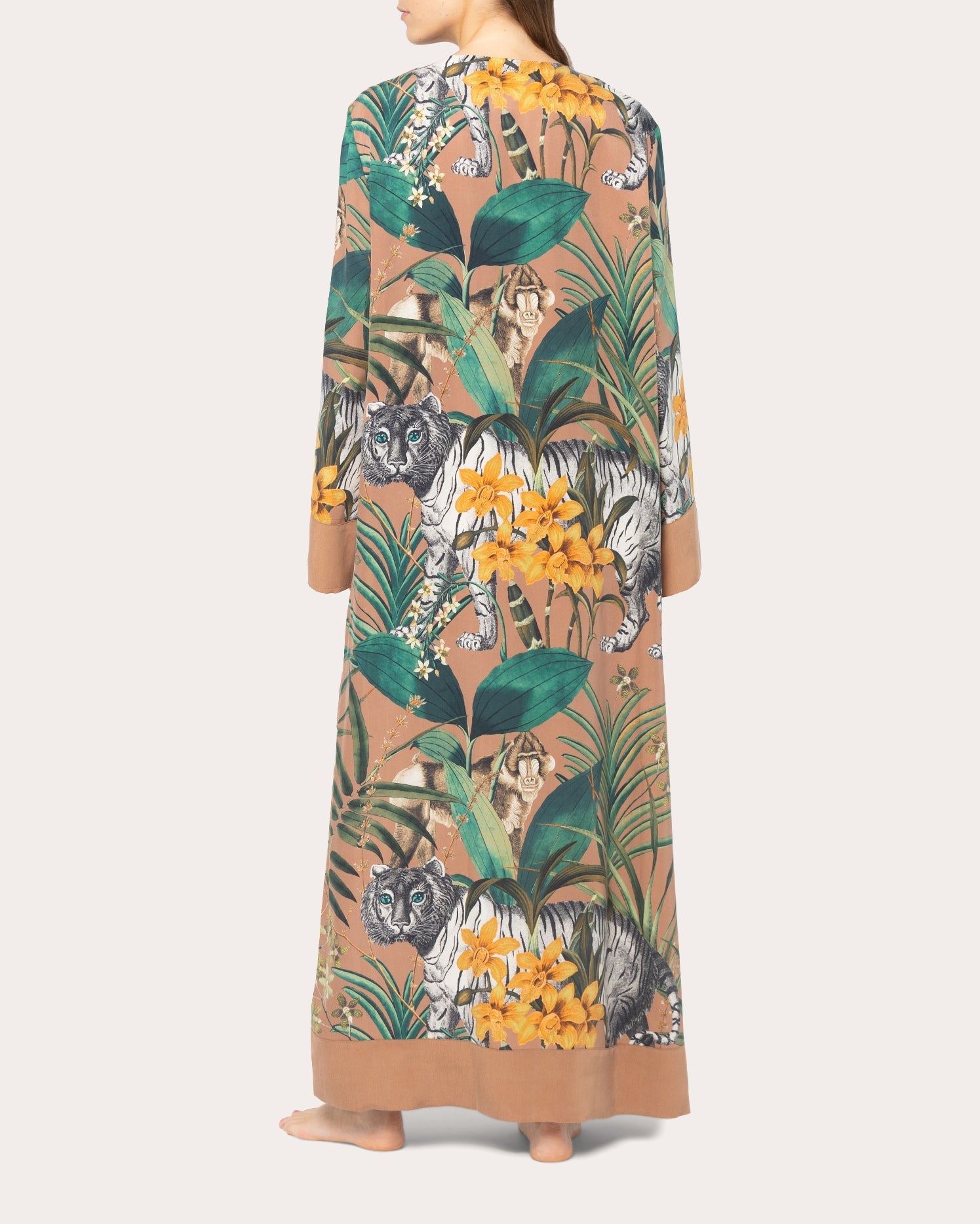 Serengeti Printed Satin Maxi Dress