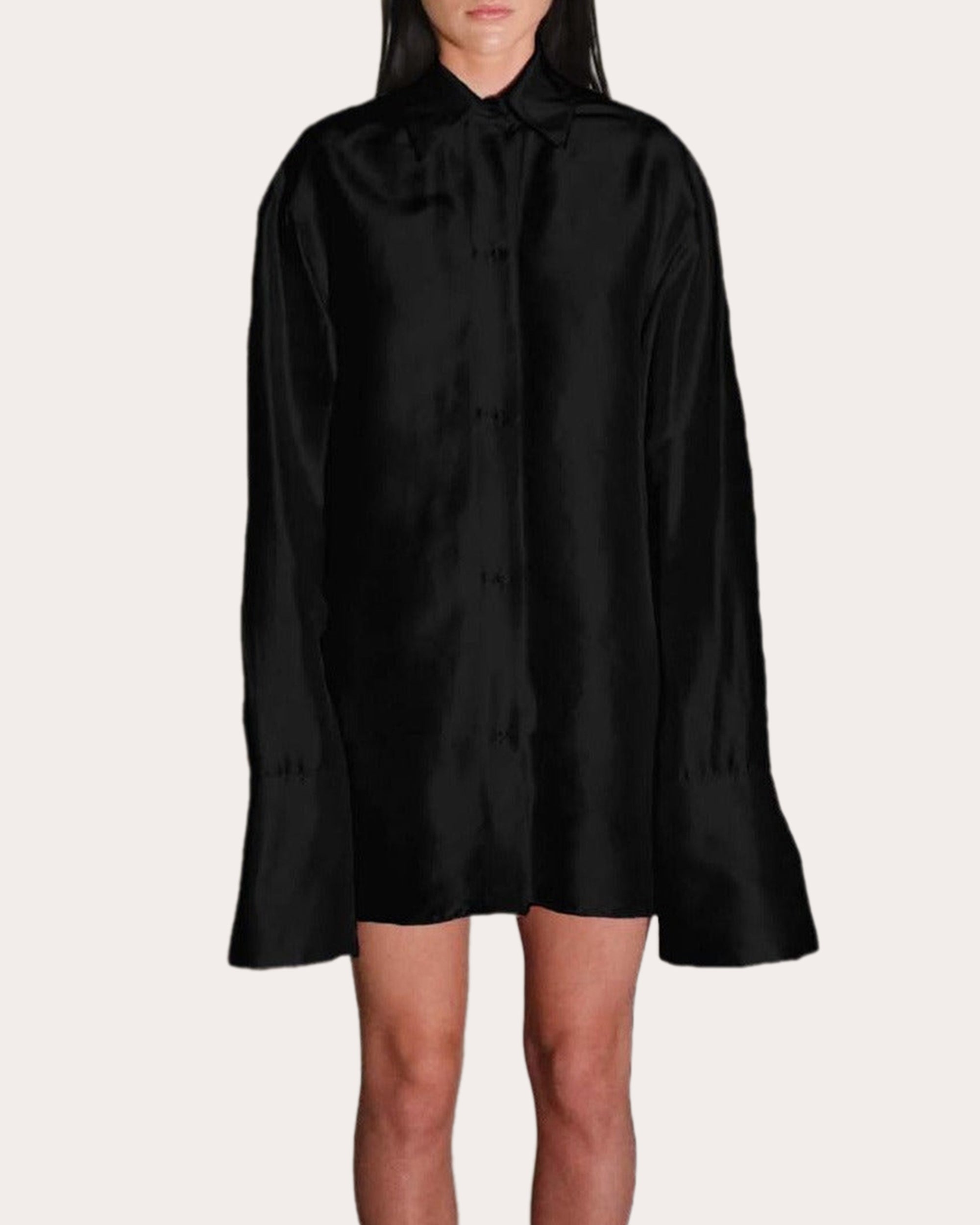 Kareena Silk Mini Shirt Dress