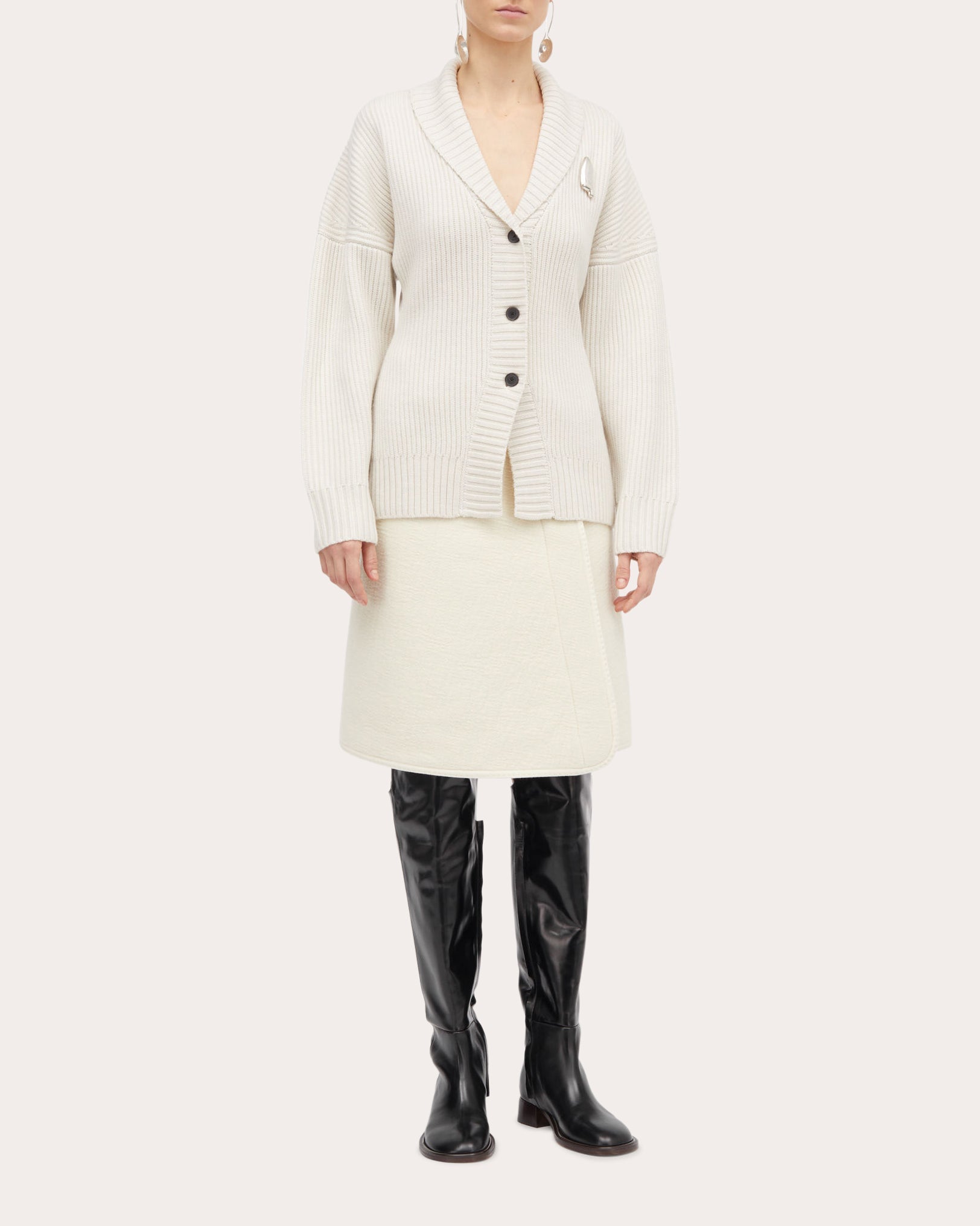 Katsu Ribbed Wool Cardigan