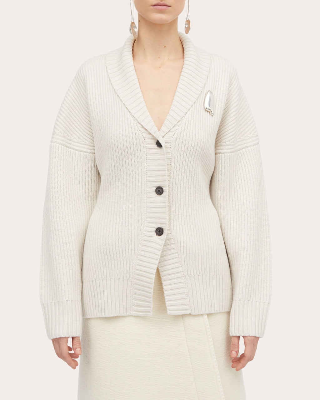 Katsu Ribbed Wool Cardigan