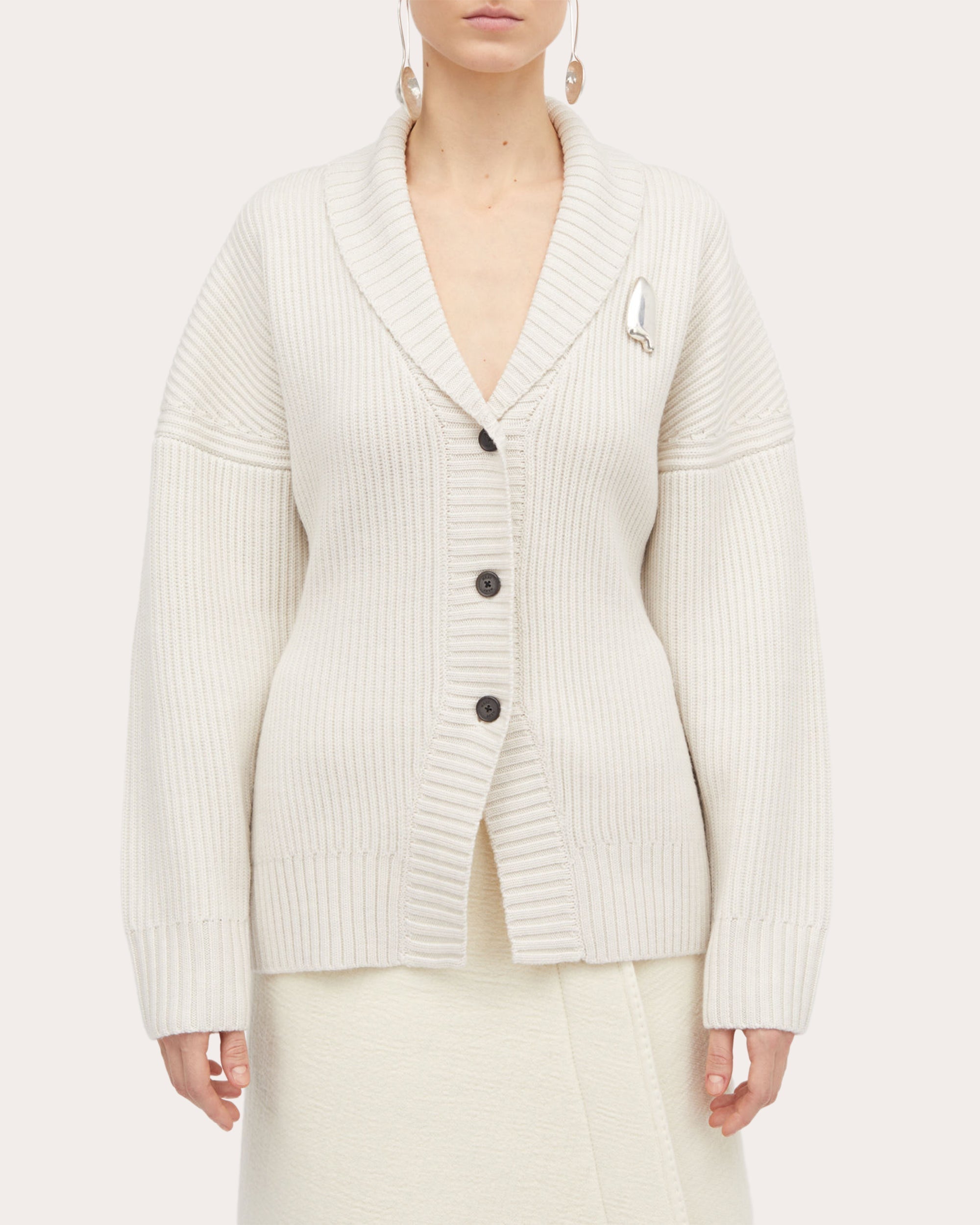 Katsu Ribbed Wool Cardigan
