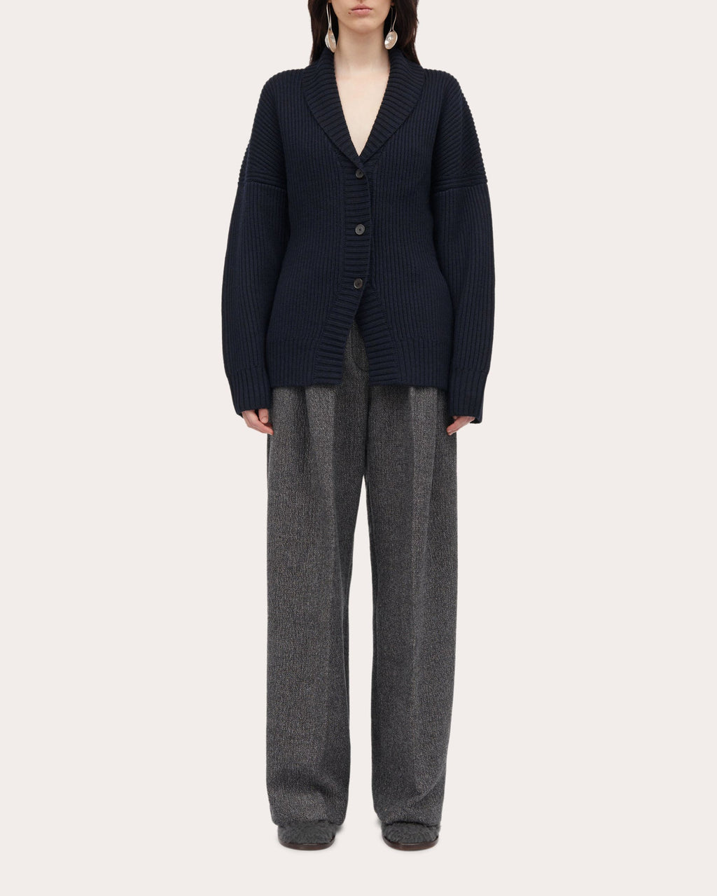 Katsu Ribbed Wool Cardigan