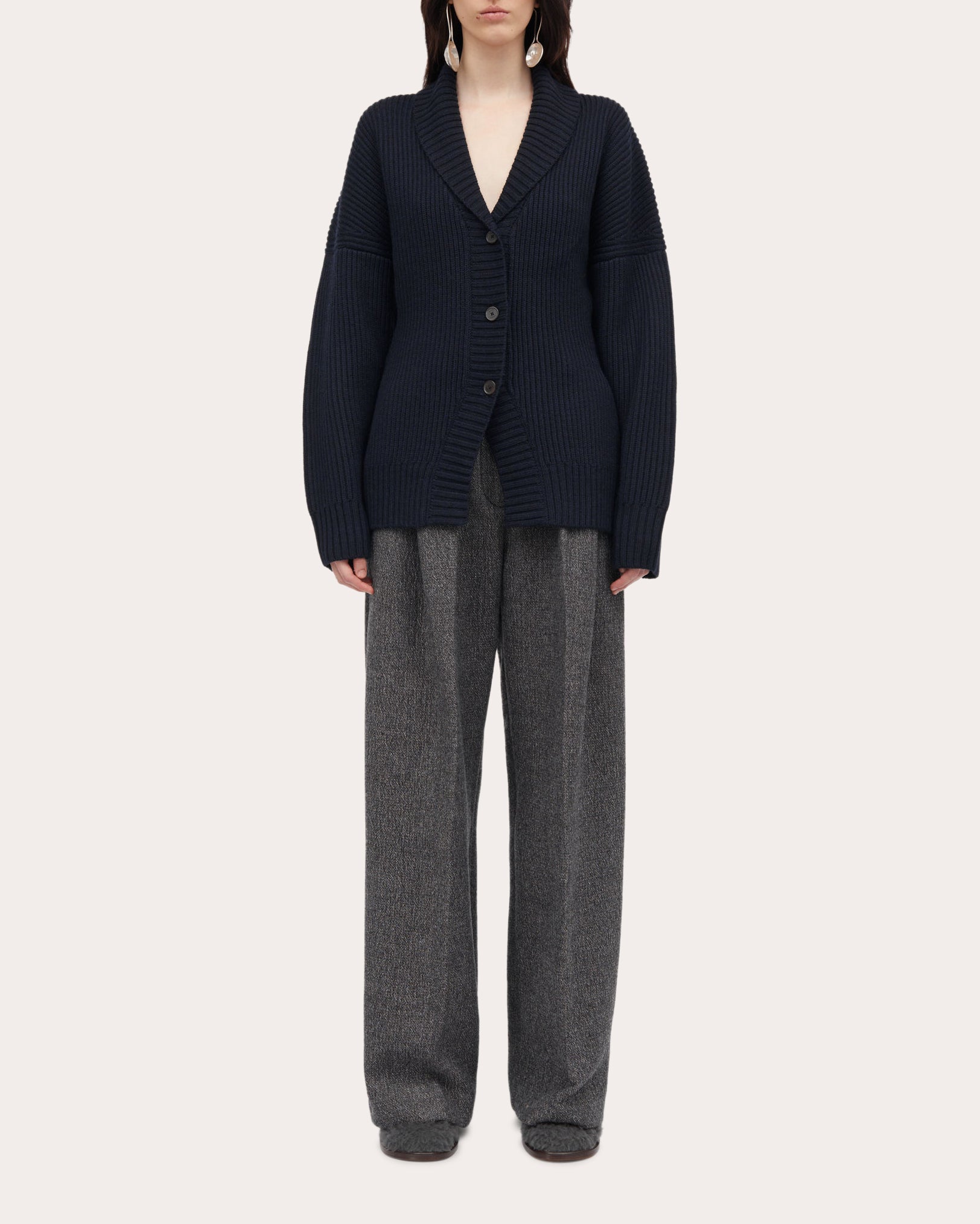 Katsu Ribbed Wool Cardigan