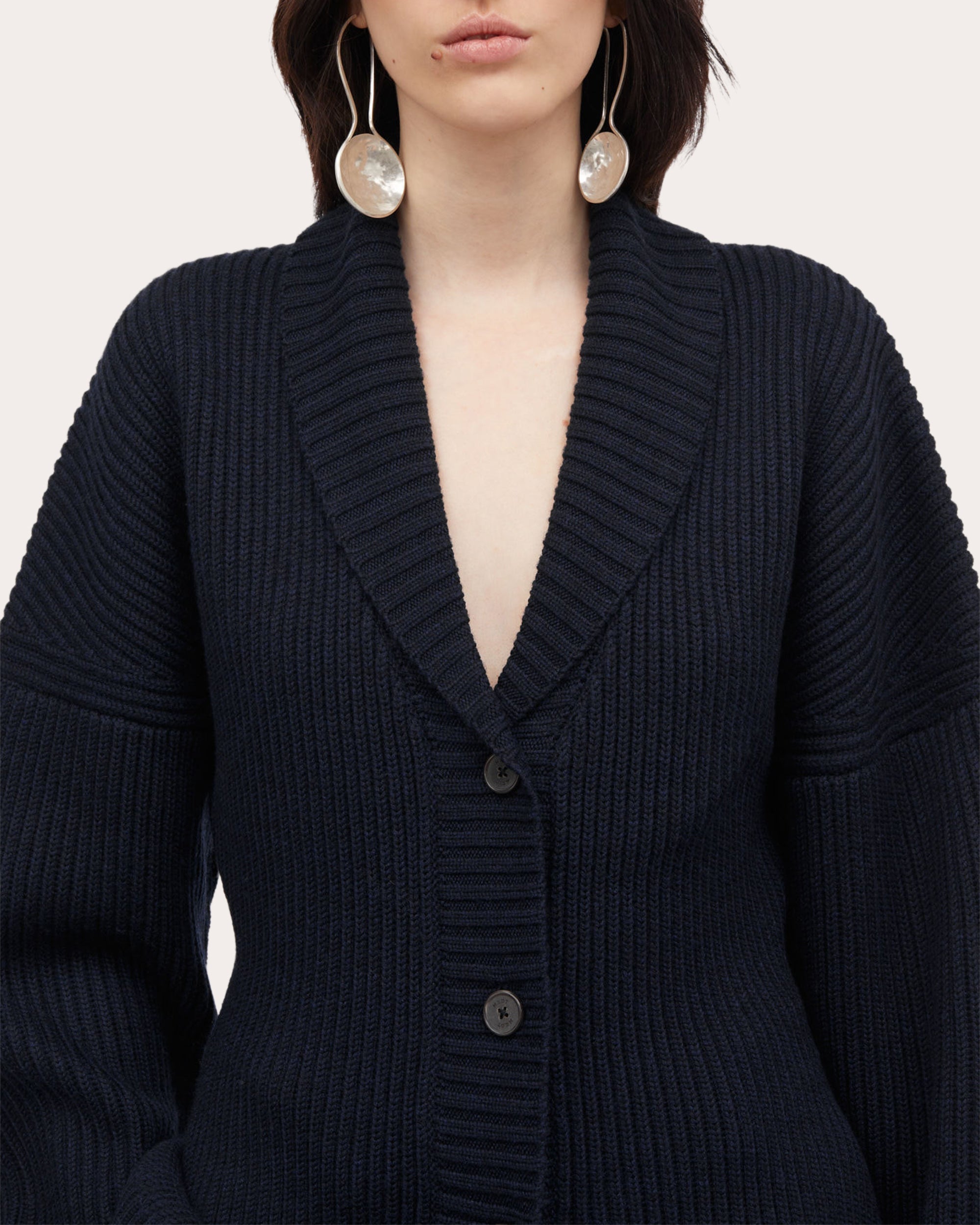 Katsu Ribbed Wool Cardigan