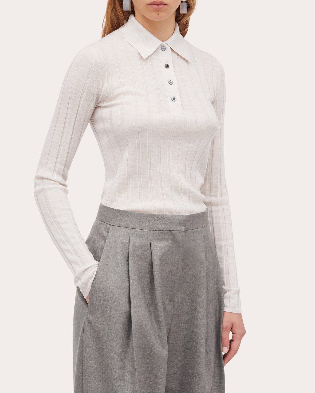 Priscilla Pleated Wool-Twill Pants