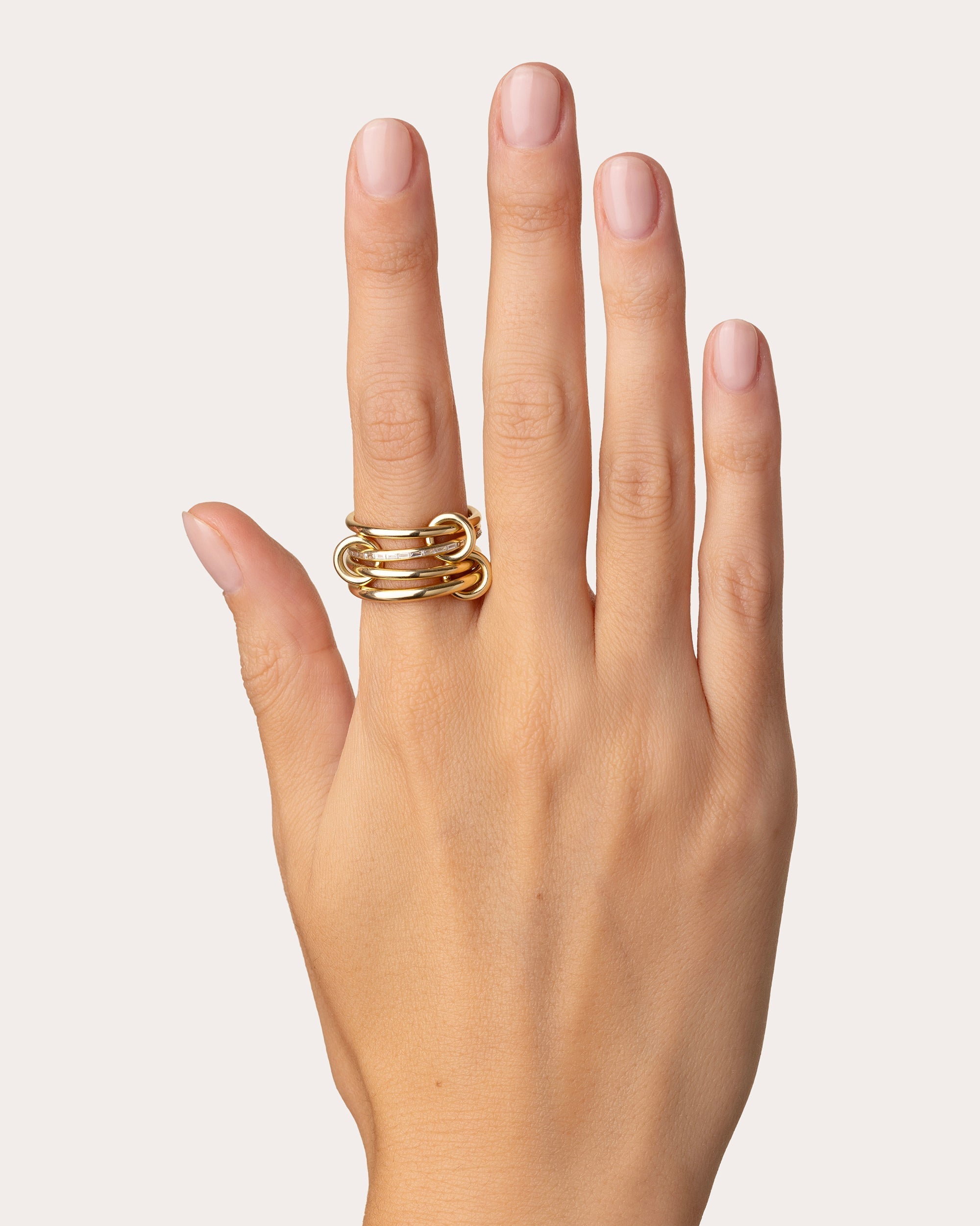 Kira 18K Gold Diamond Linked Rings