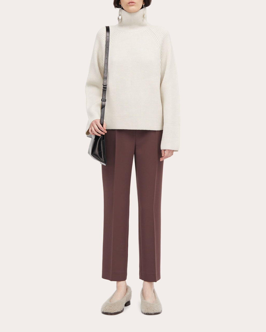 Kornelle Ribbed Wool Turtleneck Sweater