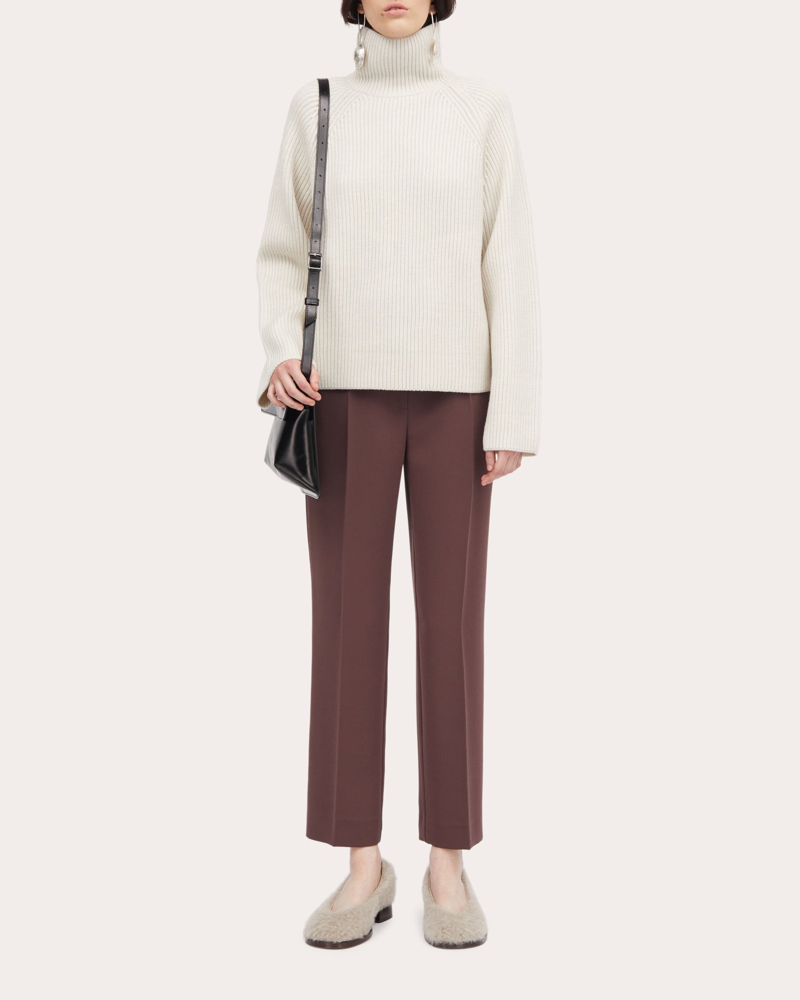 Kornelle Ribbed Wool Turtleneck Sweater
