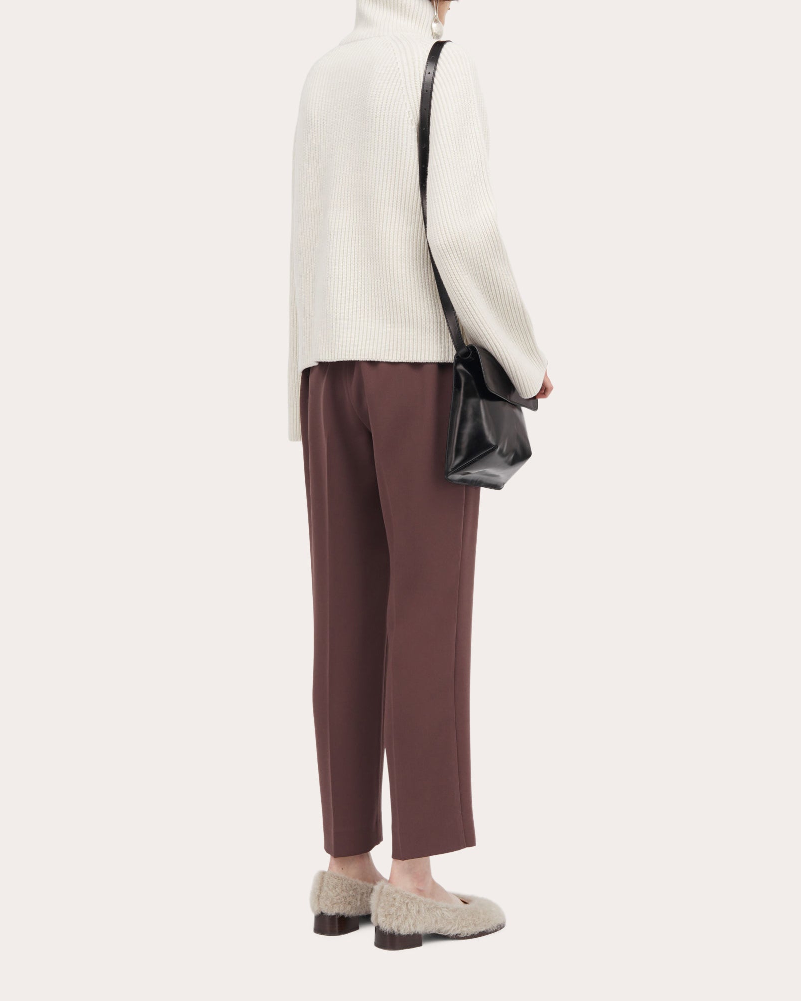 Kornelle Ribbed Wool Turtleneck Sweater