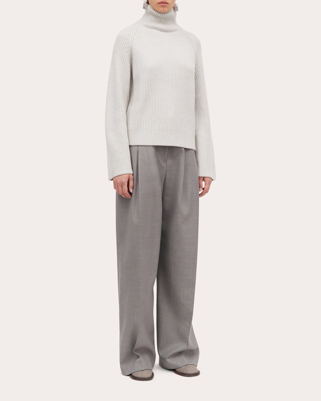 Kornelle Ribbed Wool Turtleneck Sweater
