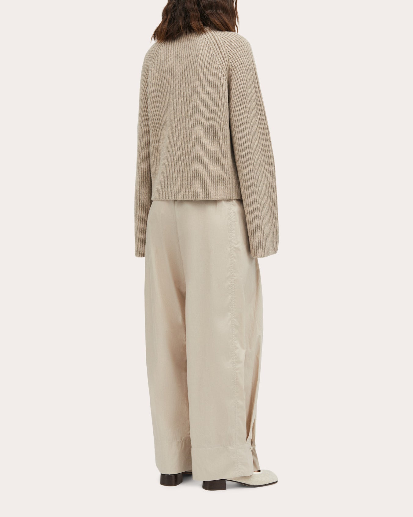 Kornelle Ribbed Wool Turtleneck Sweater