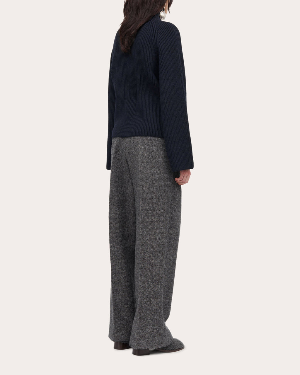 Kornelle Ribbed Wool Turtleneck Sweater