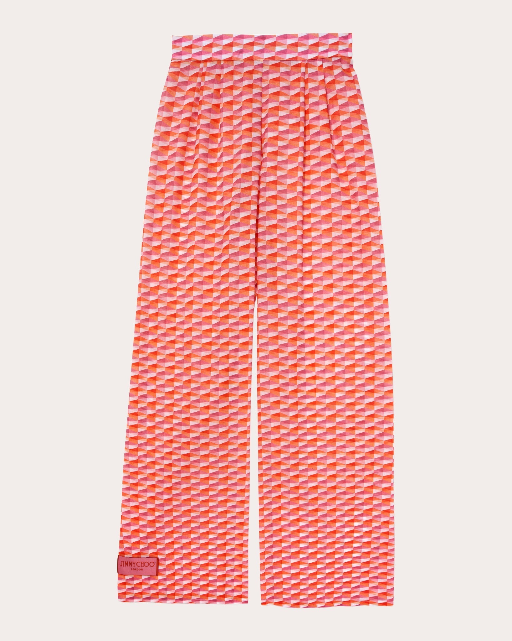 Laren Printed Cotton Wide-Leg Pants