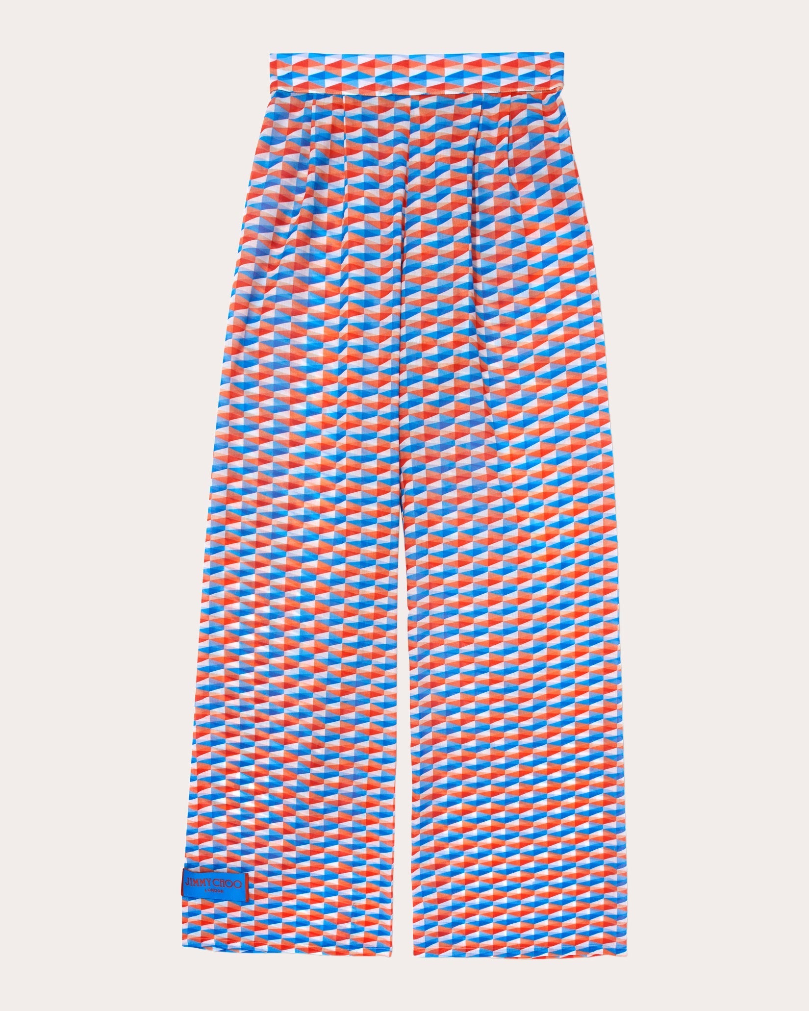 Laren Printed Cotton Wide-Leg Pants