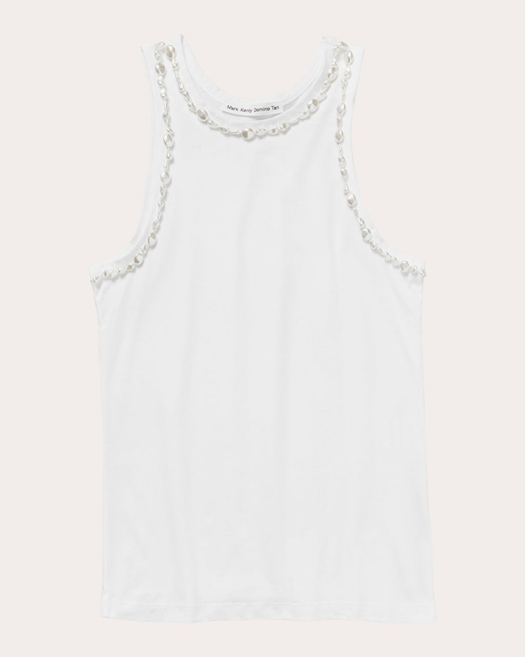 Lea Atelier Embellished Cotton Tank