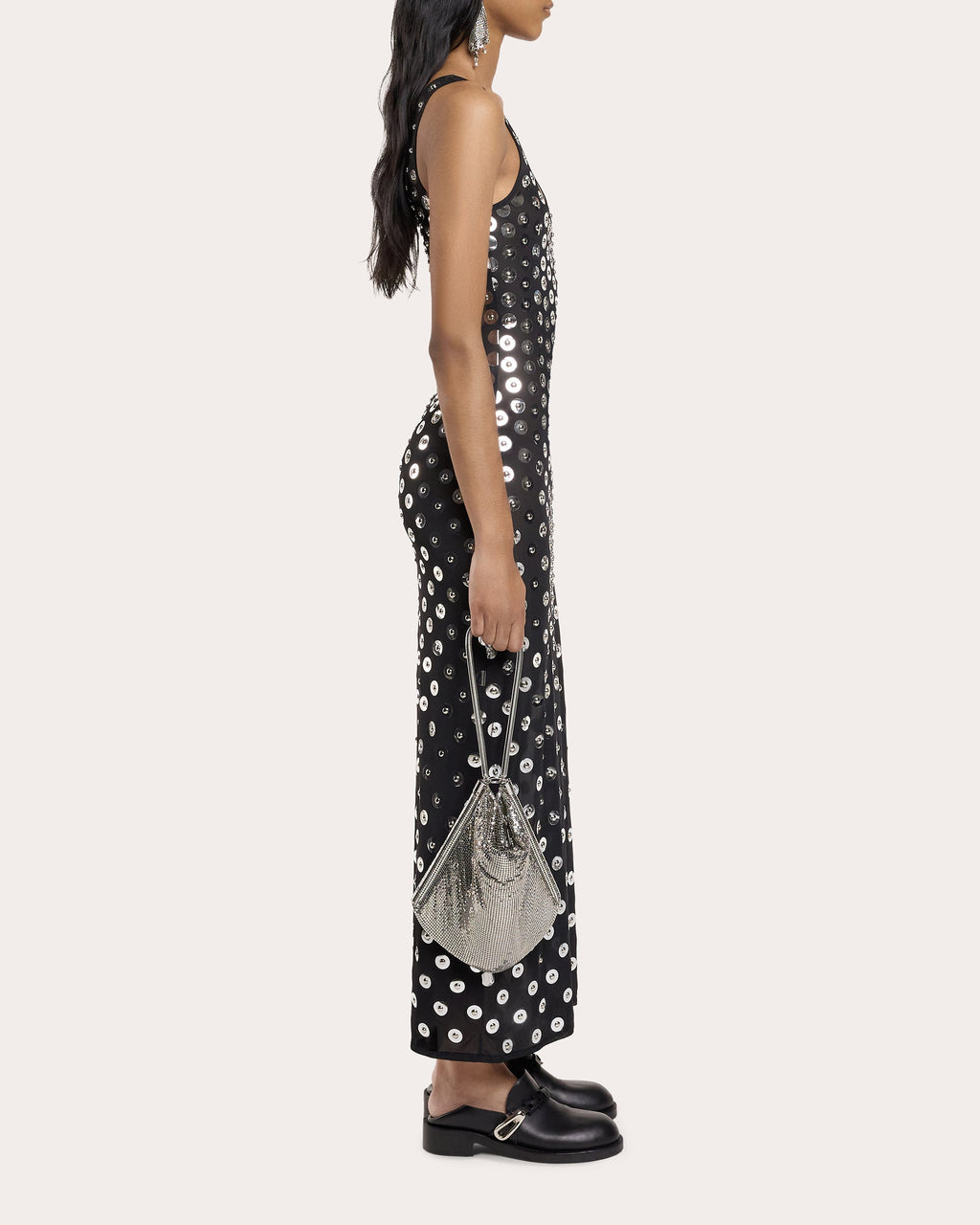 Smocked Printed Crepe Maxi Dress