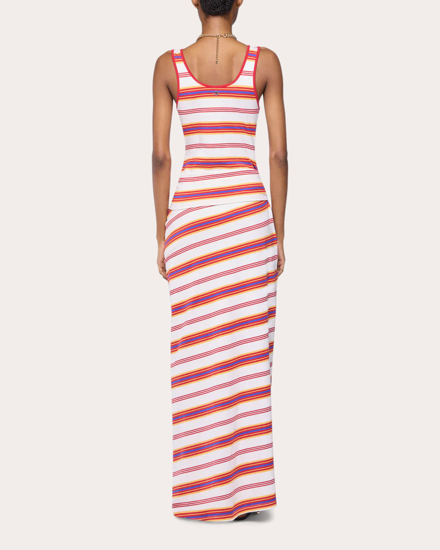 Striped Stretch Jersey Midi Dress
