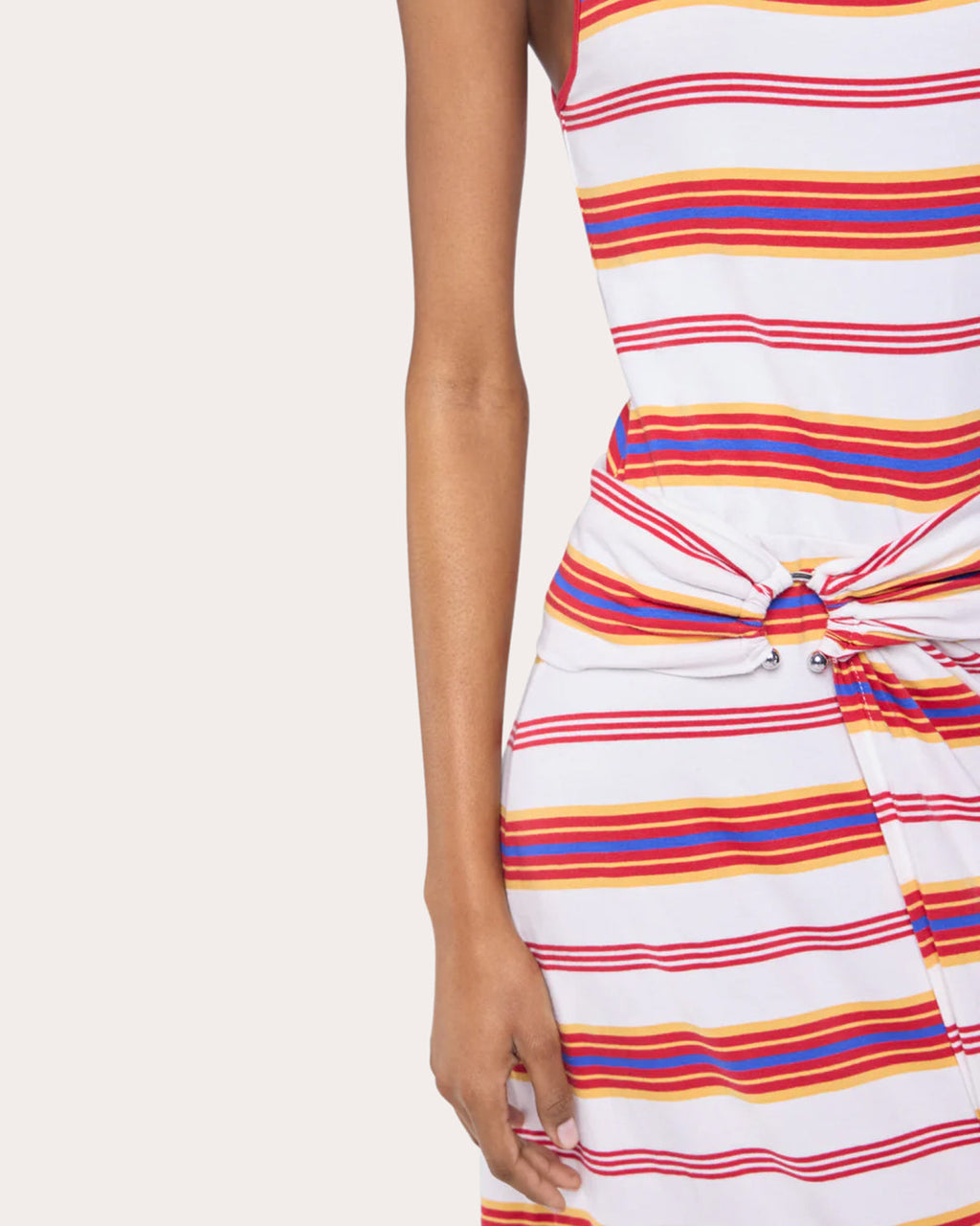 Striped Stretch Jersey Midi Dress
