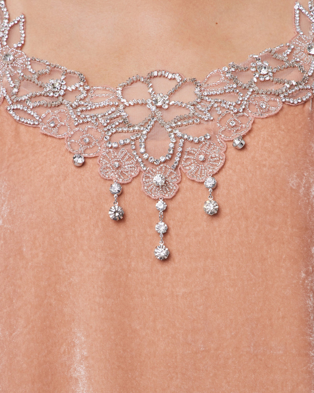 Embellished Velvet Bubble-Hem Mini Dress