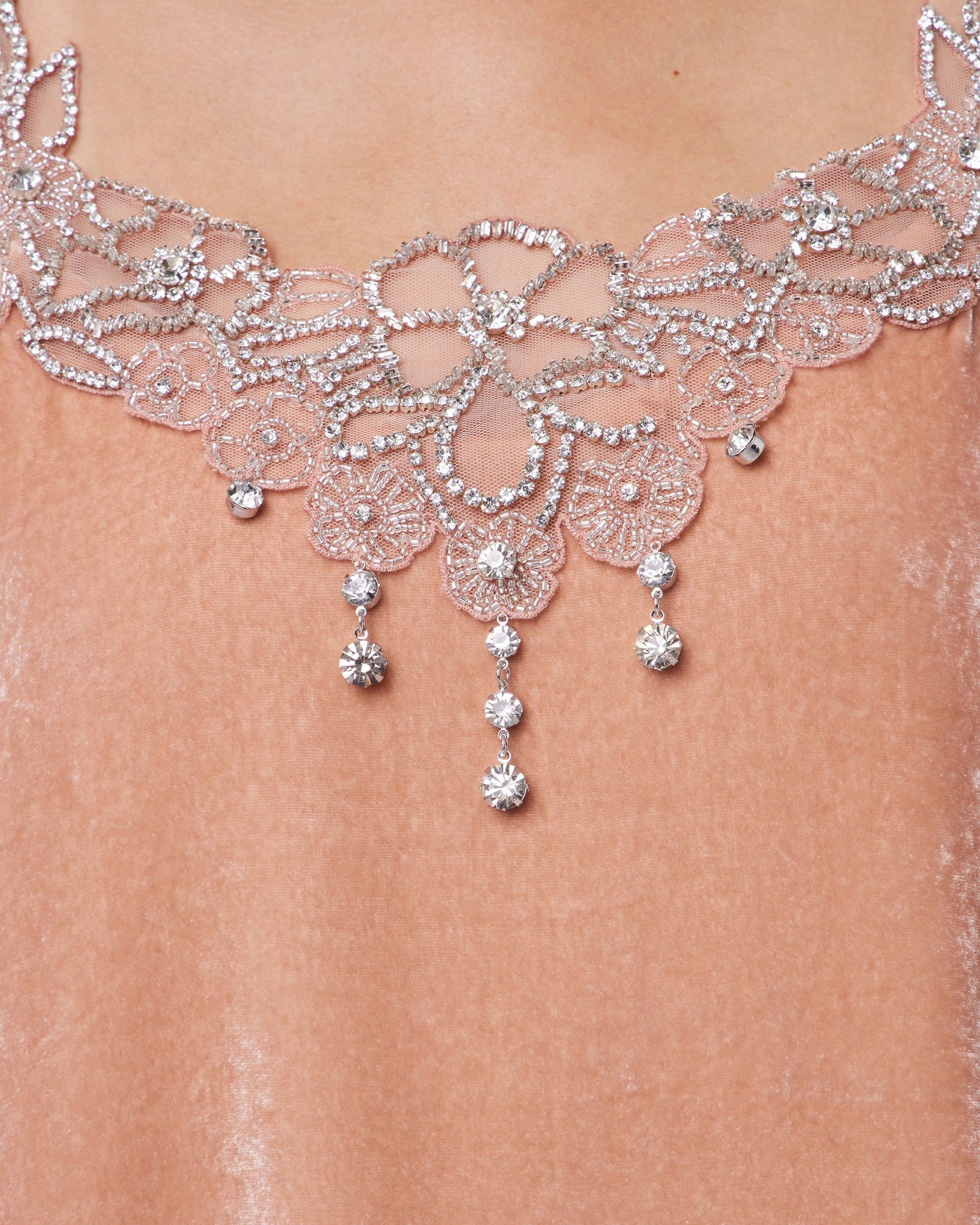 Embellished Velvet Bubble-Hem Mini Dress