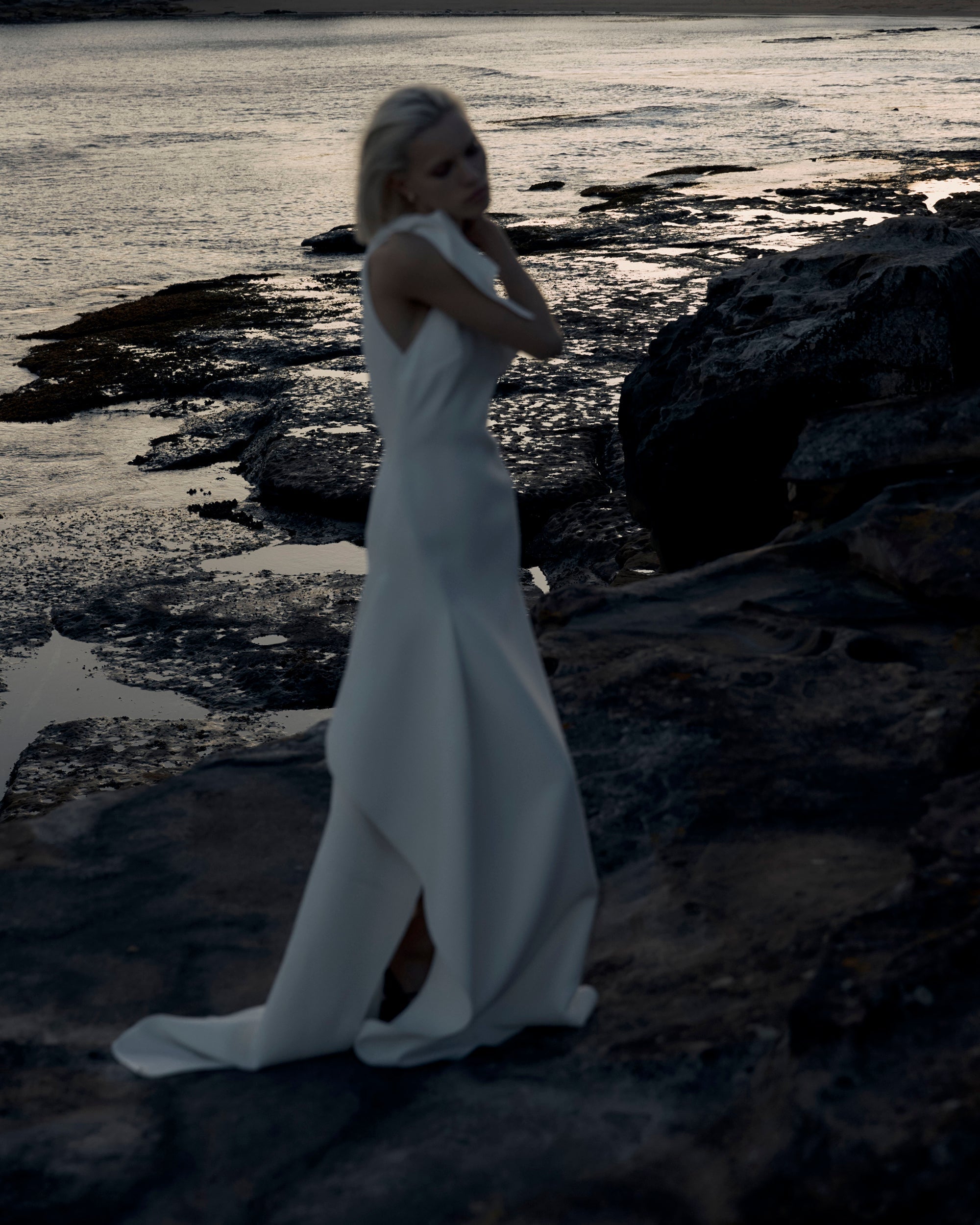Rigorous Asymmetric Drape Gown