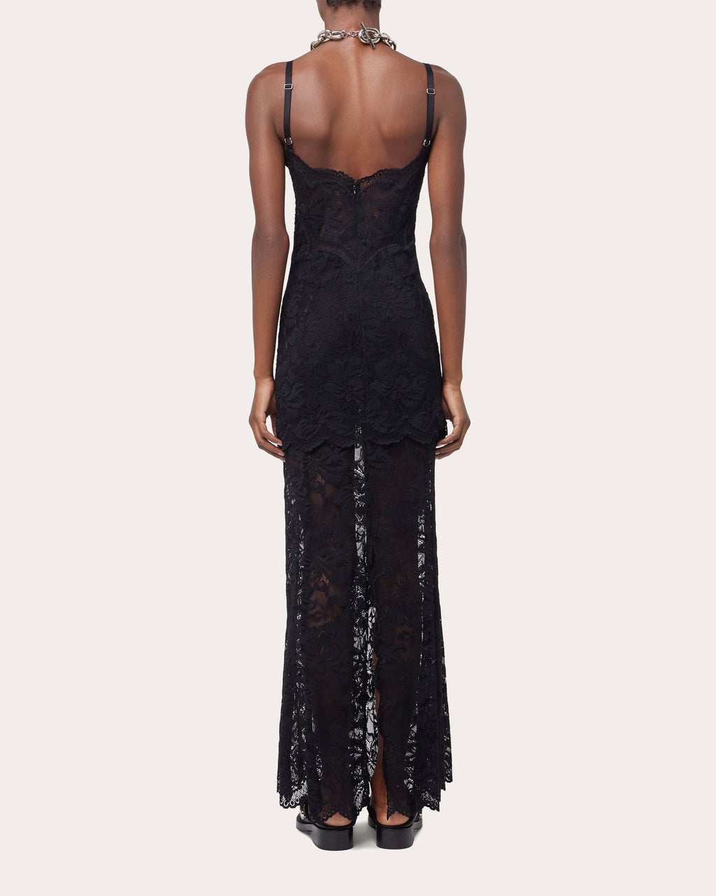 Embroidered Floral Lace Maxi Dress