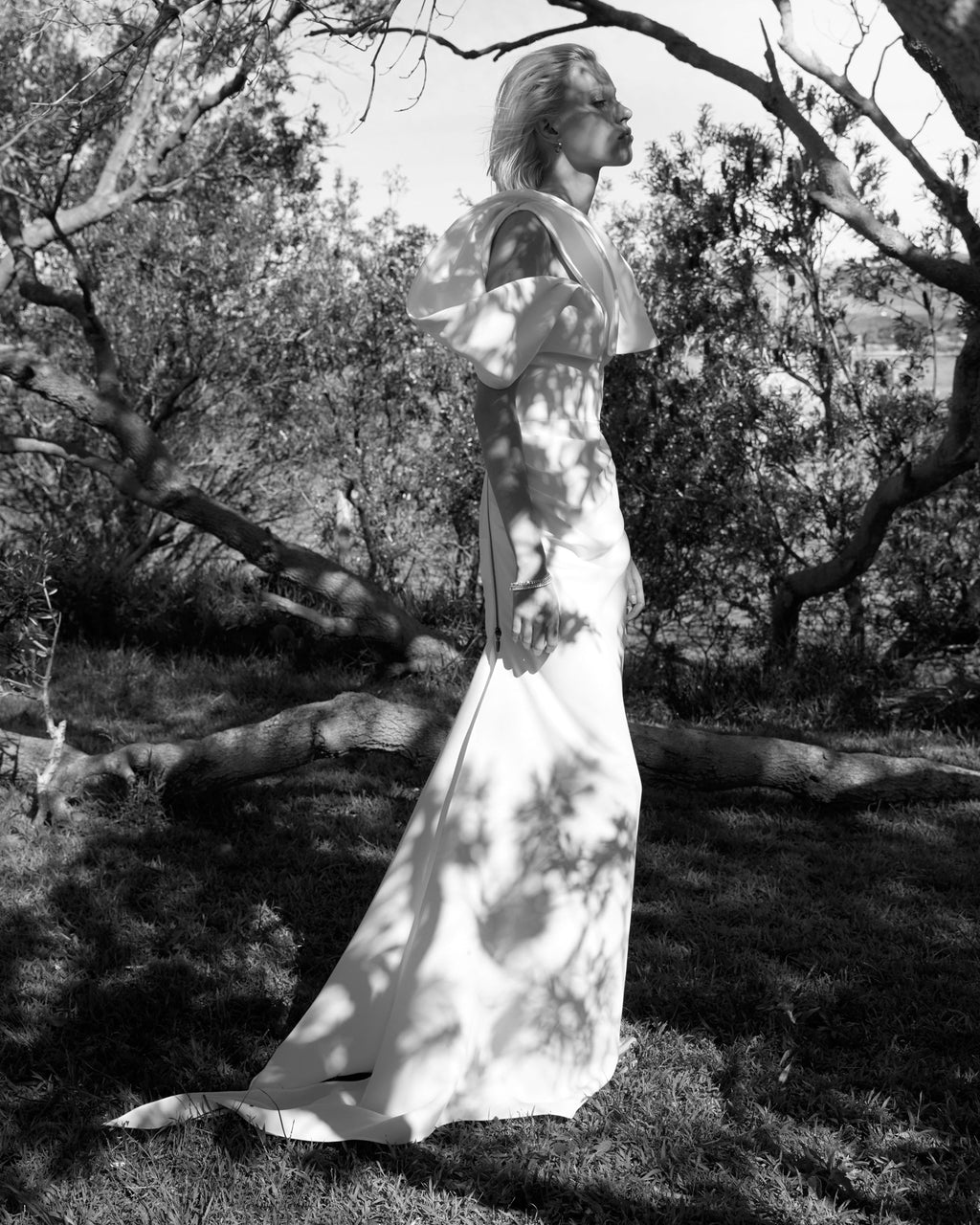 Narcisse Structured Drape Gown