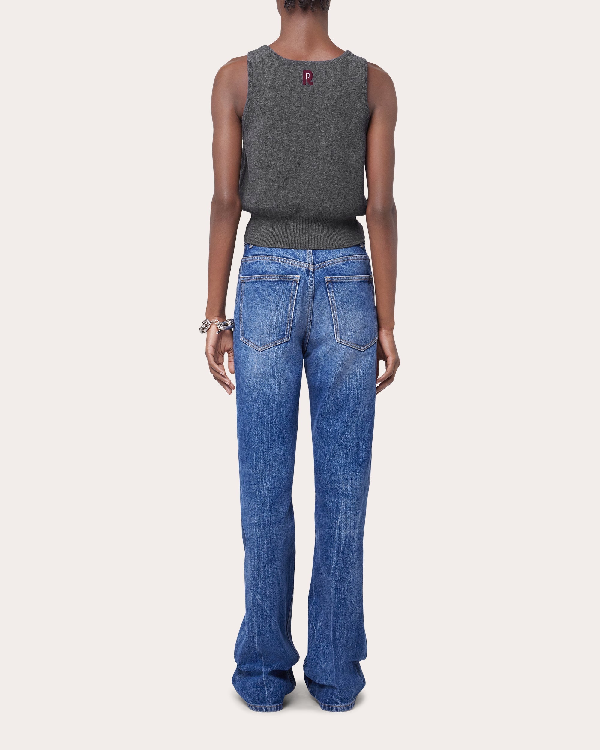 Embroidered Crystal-Embellished Wool-Cashmere Top