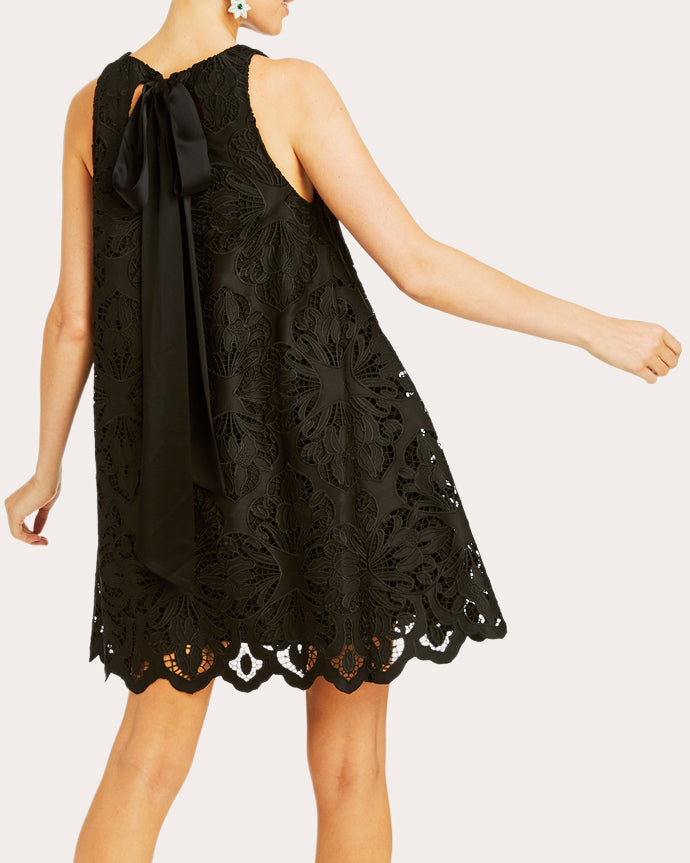 Luli Scalloped Guipure Lace Mini Dress