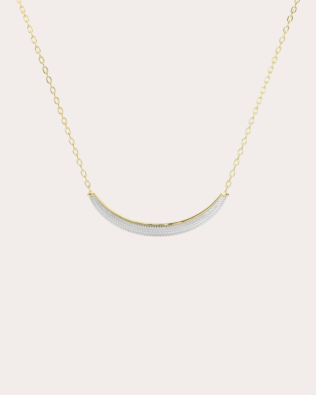 Luna 18K Gold Diamond Pavé Necklace
