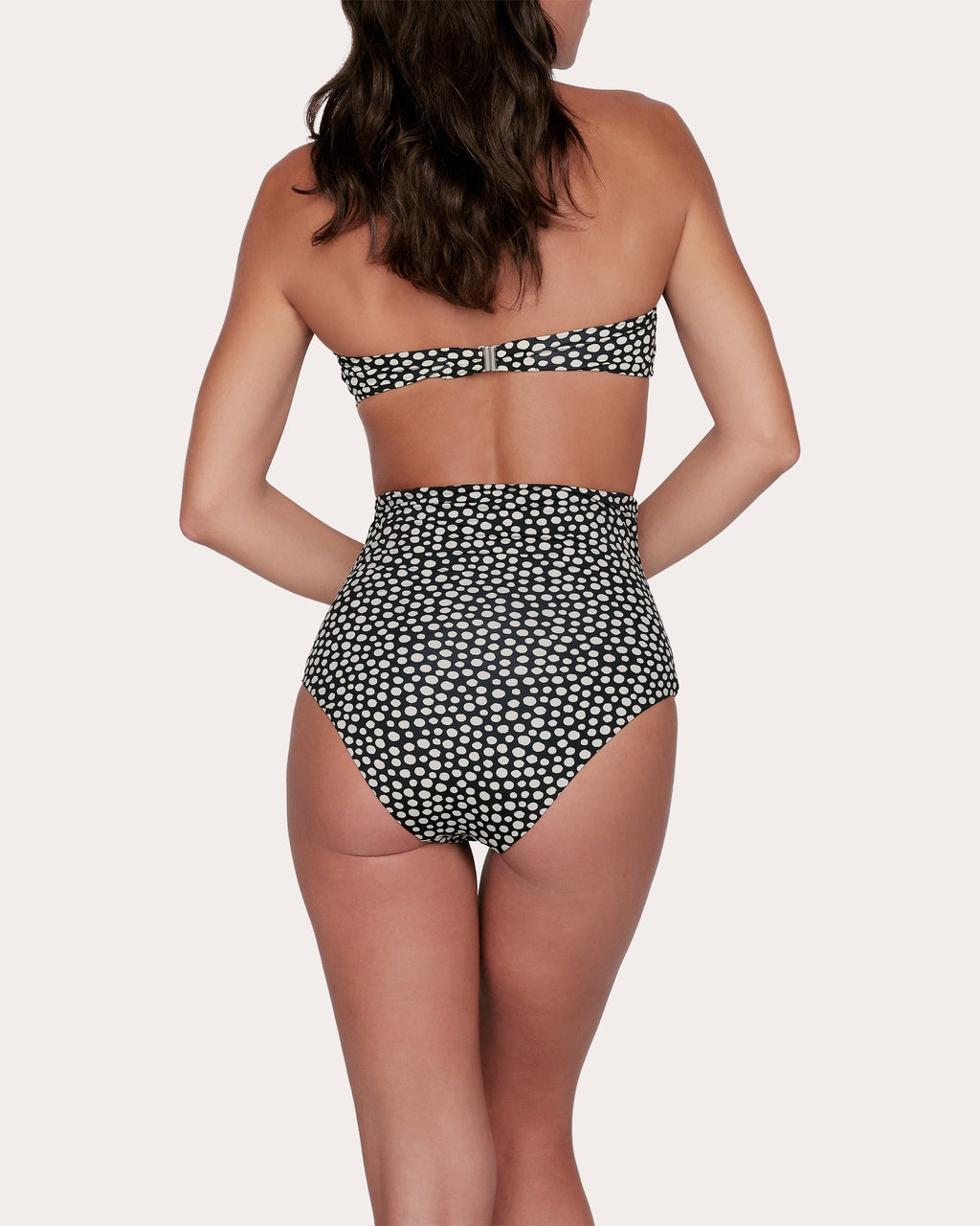 Laila Printed Bow-Detail Bandeau Bikini Top