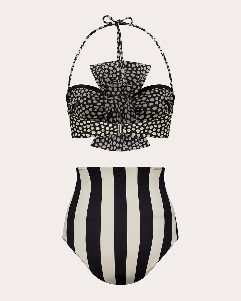 Laila Printed Bow-Detail Bandeau Bikini Top