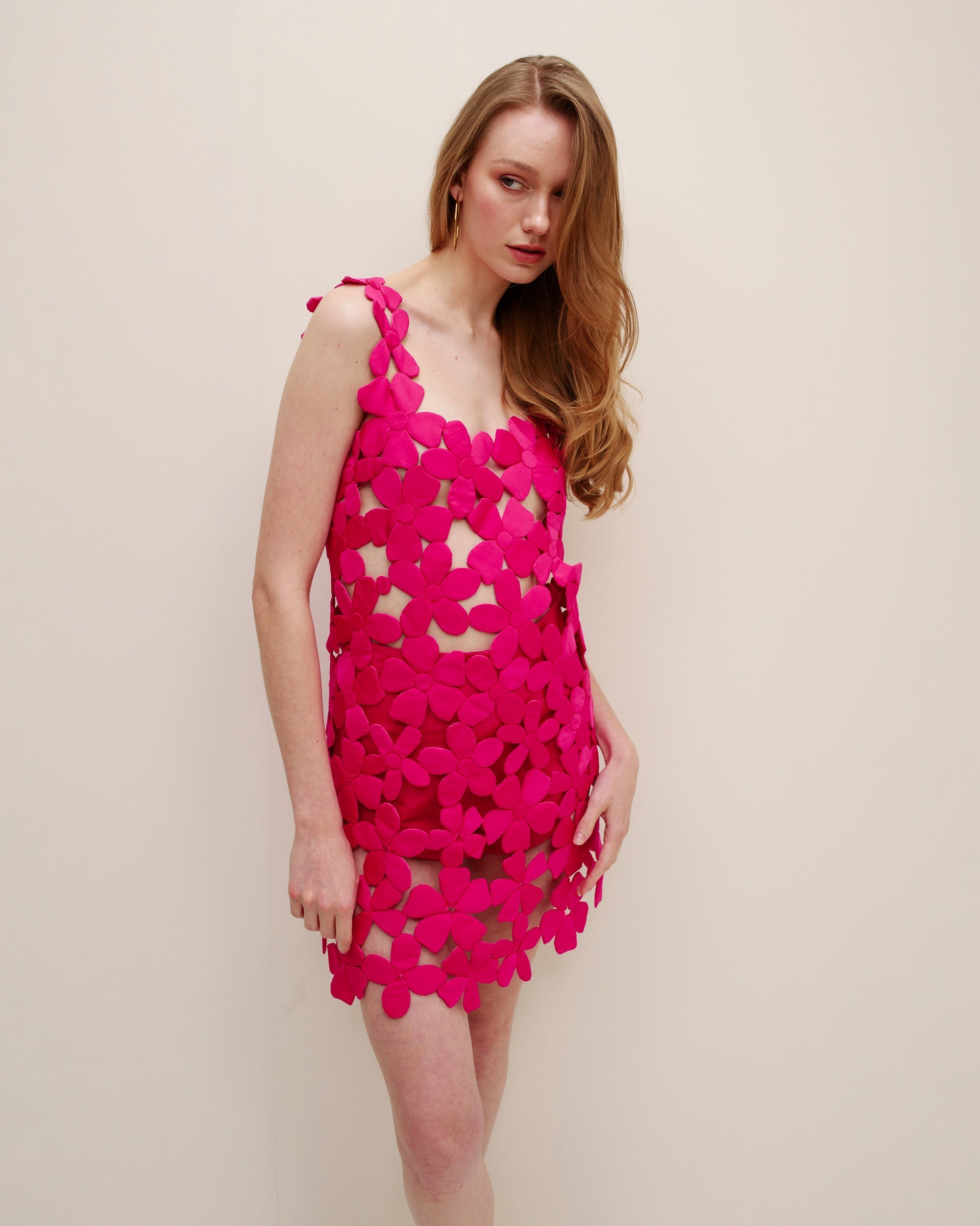 Jardin Floral Embroidered Silk Mini Dress