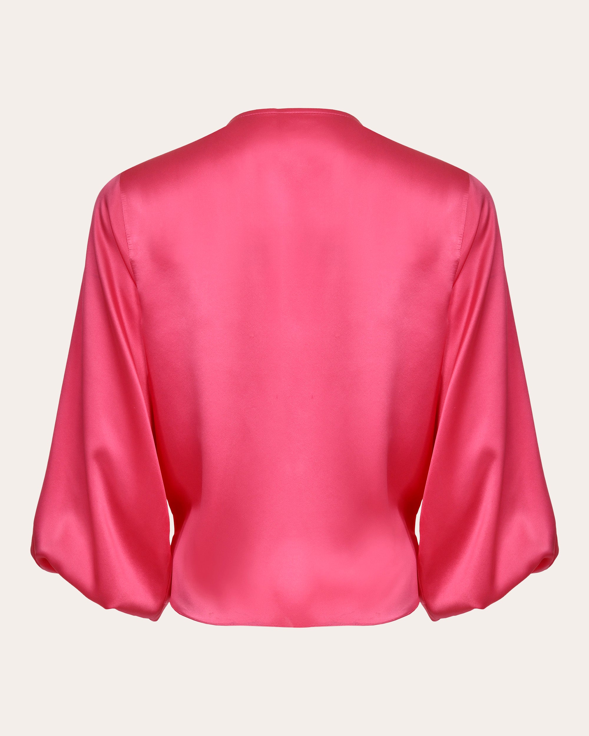 Crystal Tie-Front Silk Blouse