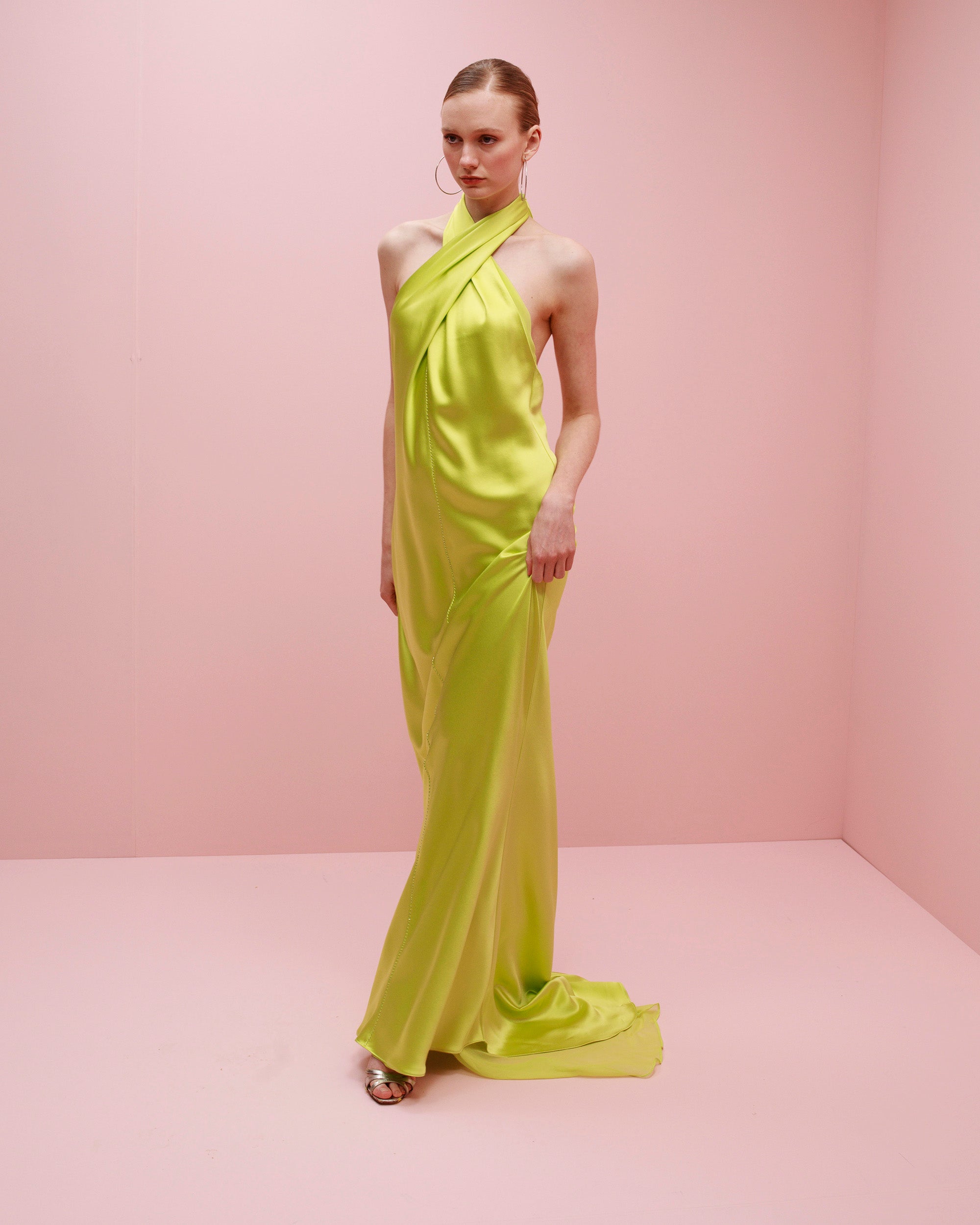 Olivia Embroidered Silk Dress