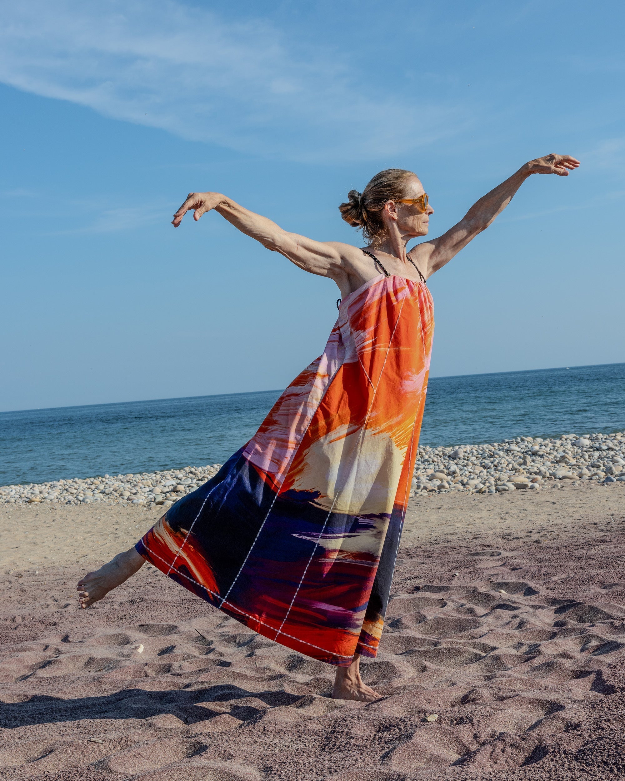 Ilias Sunset Printed Cotton Maxi Dress