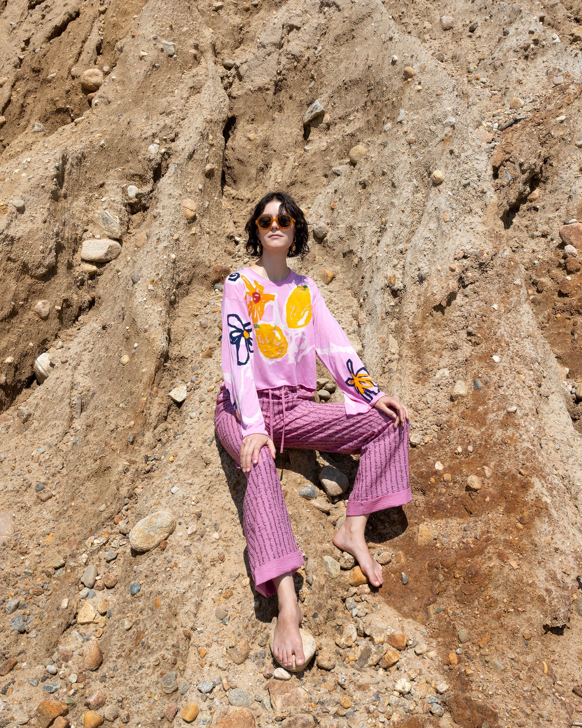 Reina Intarsia Silk-Blend Sweater