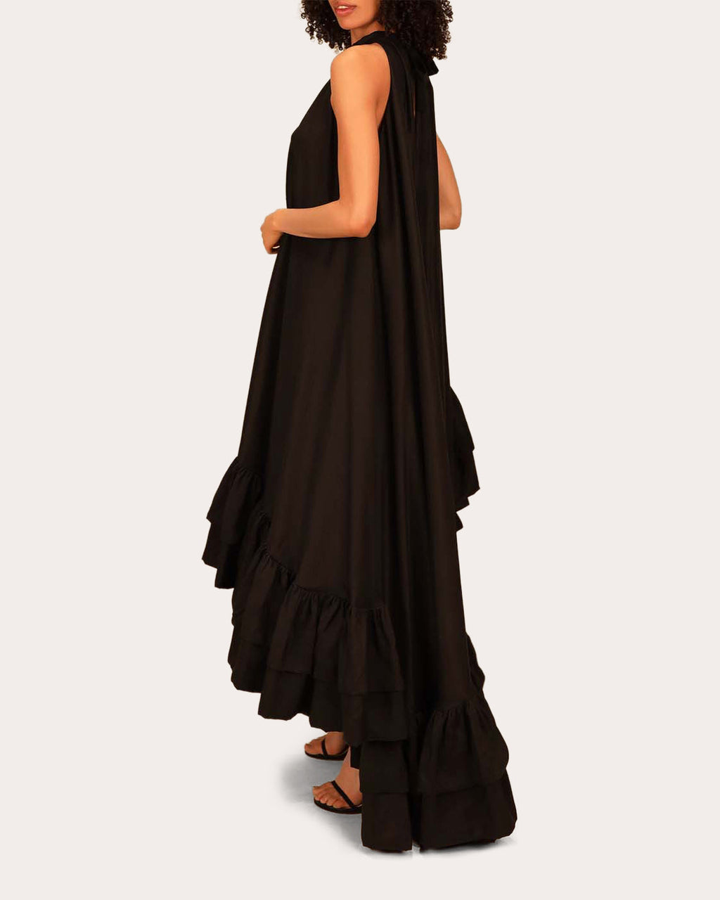 Lucas Asymmetric Tiered Silk Gown